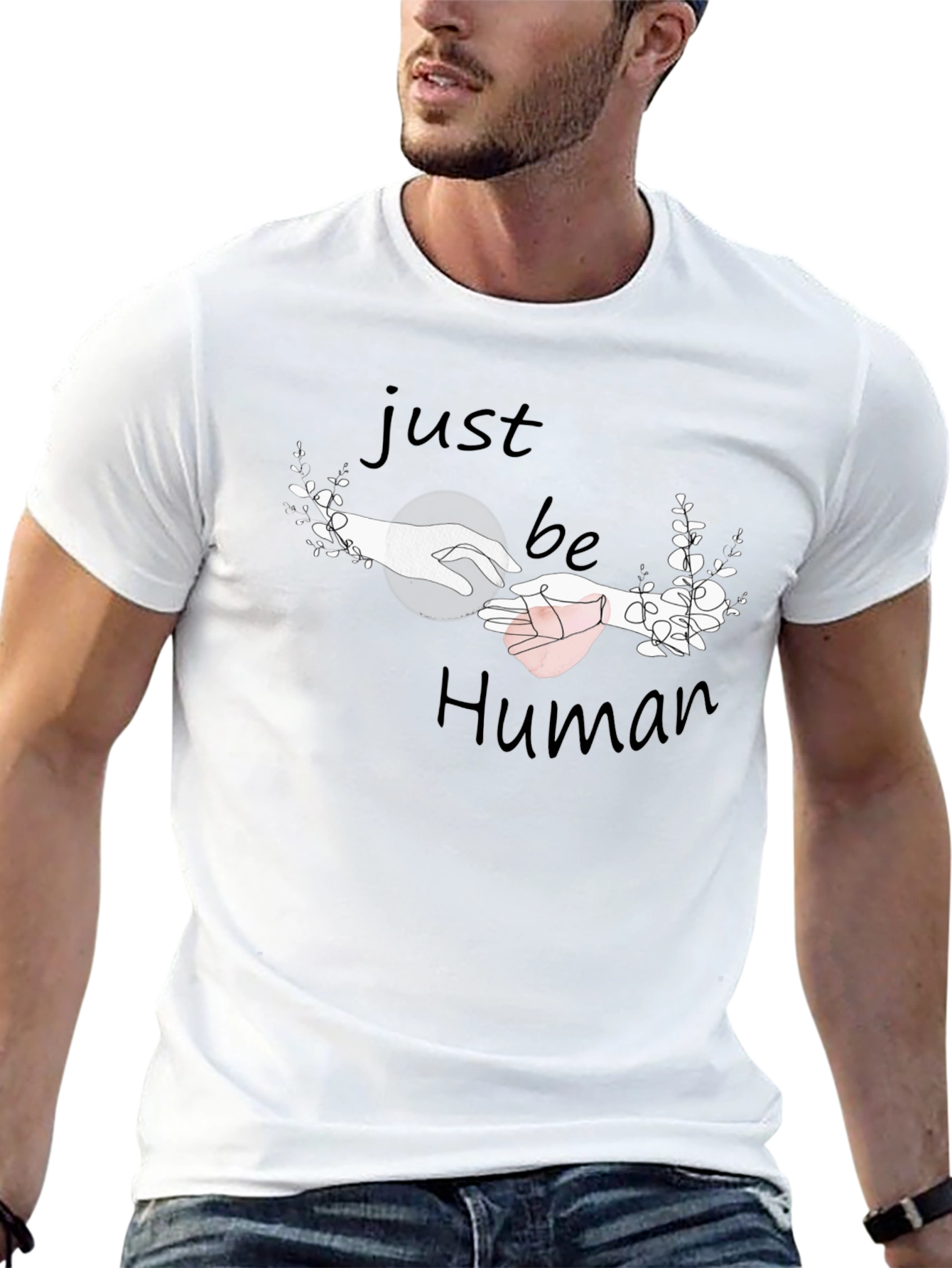 Just Be Human Graphic T-Shirt - Stylish Comfort