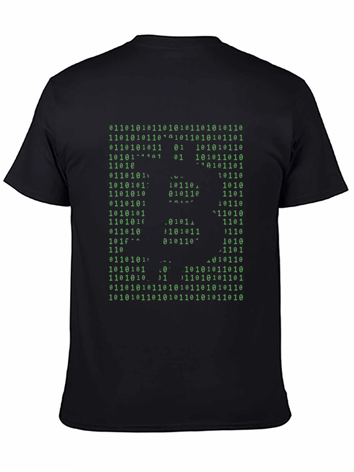 Binary Skull Graphic Tee - Hacker Style