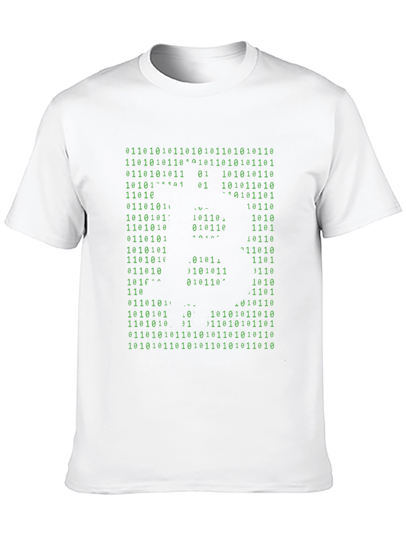Binary Skull Graphic Tee - Hacker Style