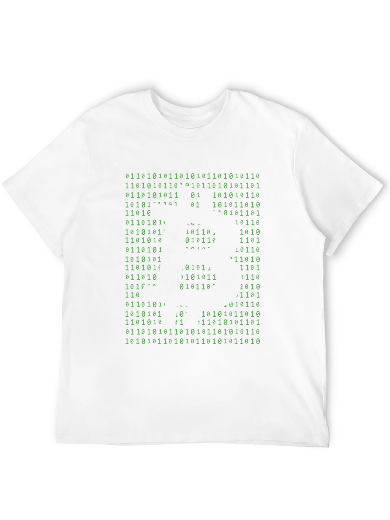 Binary Skull Graphic Tee - Hacker Style