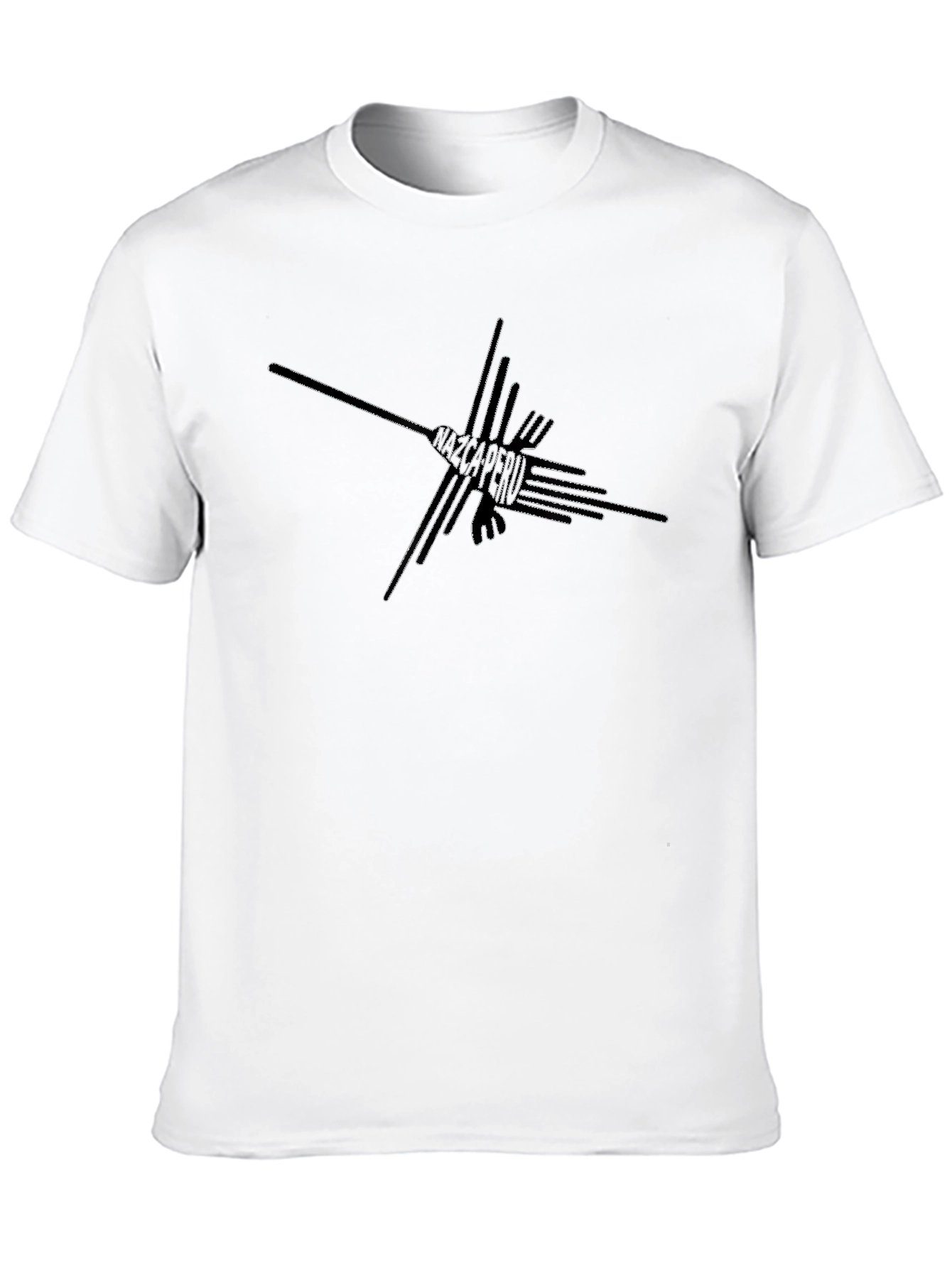 Nazca Lines Hummingbird Black T-Shirt