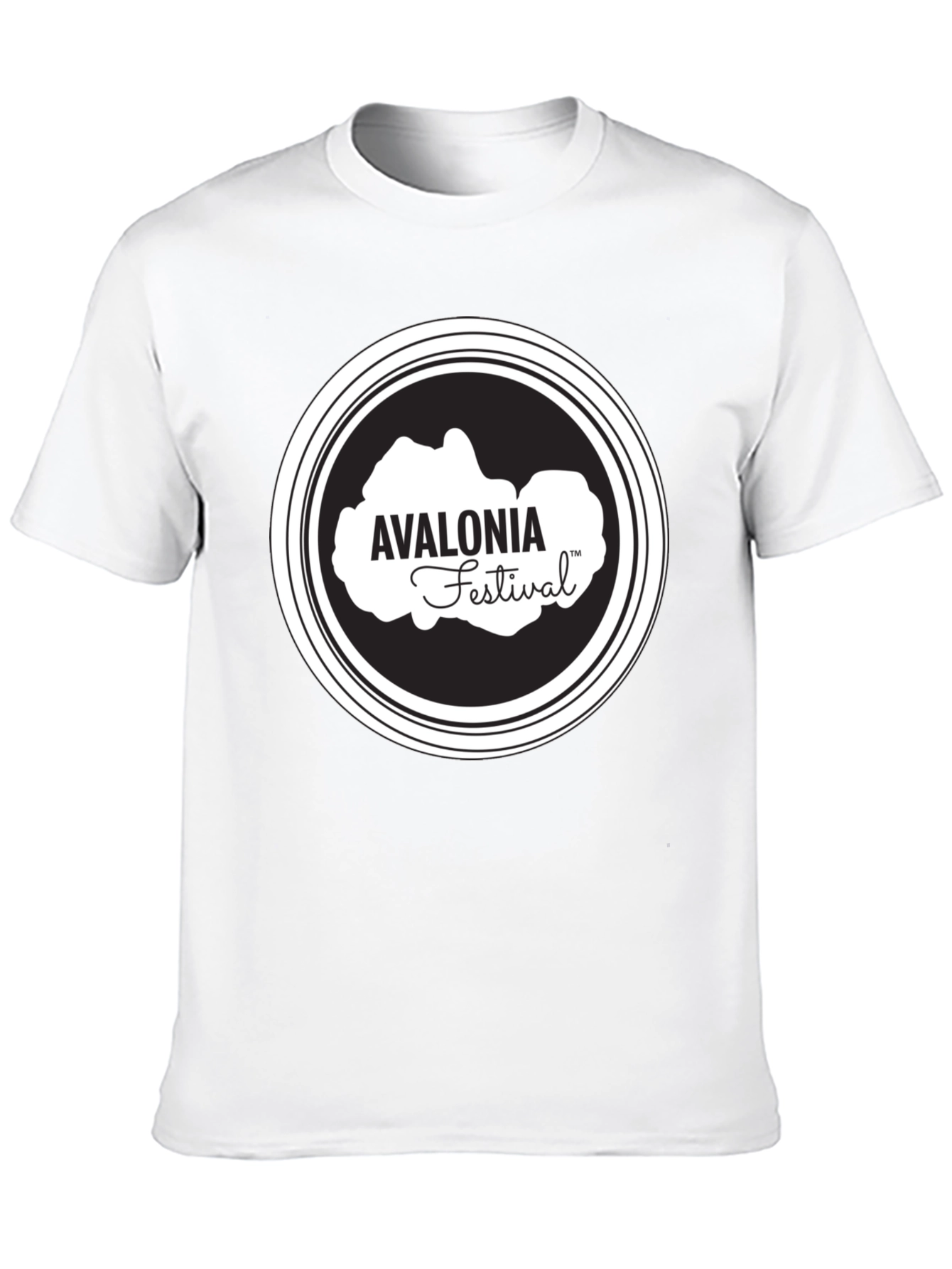 Avalonia Festival Black T-Shirt - Stylish Crew Neck Tee