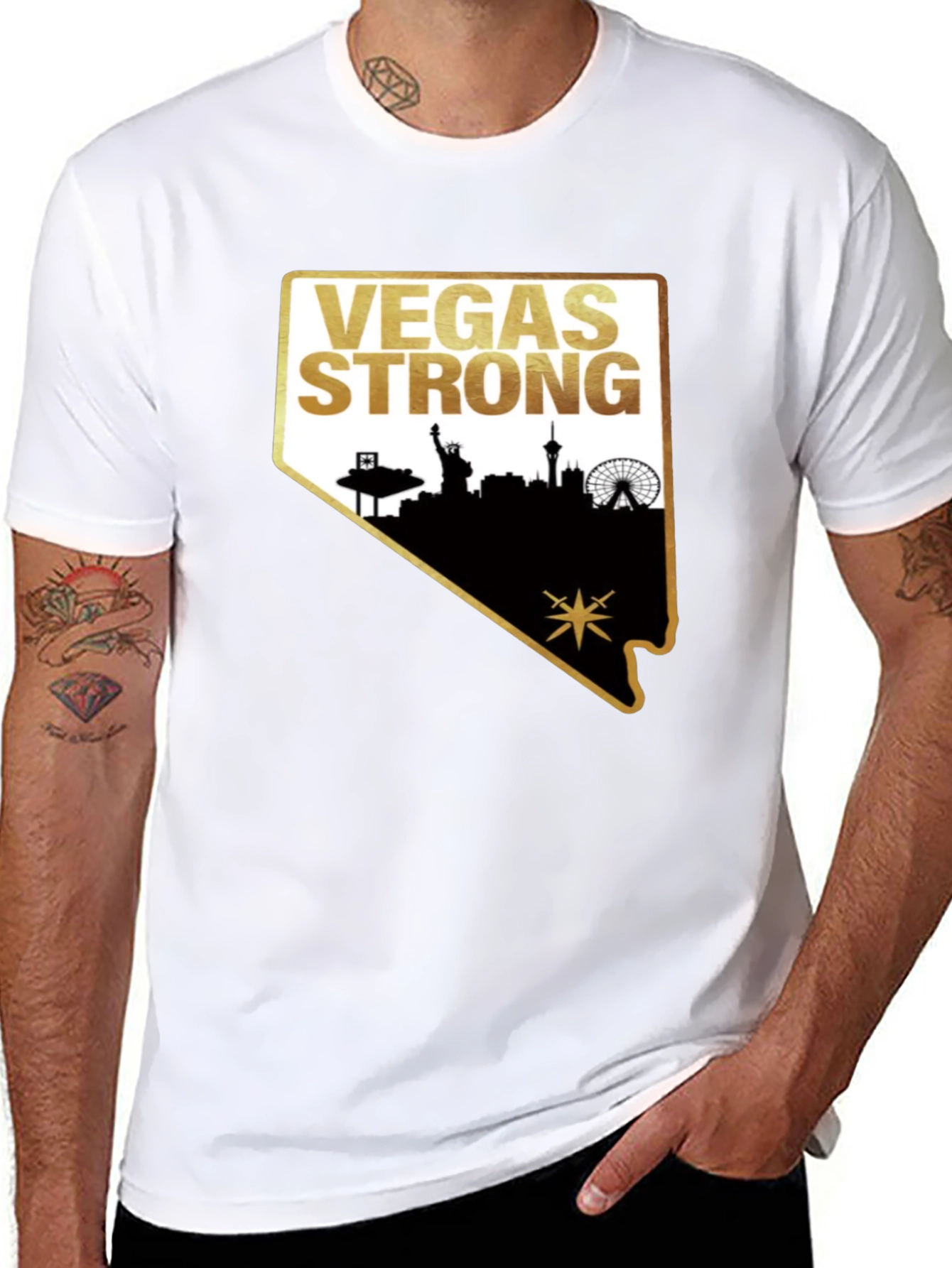 Vegas Strong Graphic T-Shirt - Unisex Cotton Tee