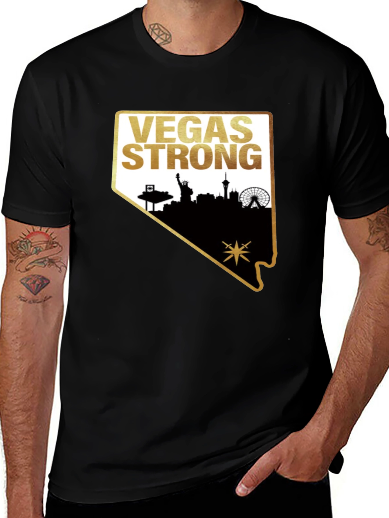 Vegas Strong Graphic T-Shirt - Unisex Cotton Tee