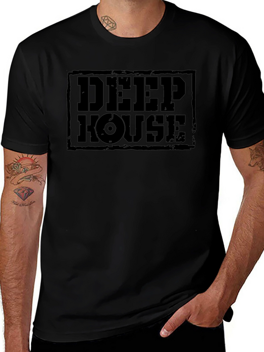 Deep House Music T-Shirt - Black Graphic Tee