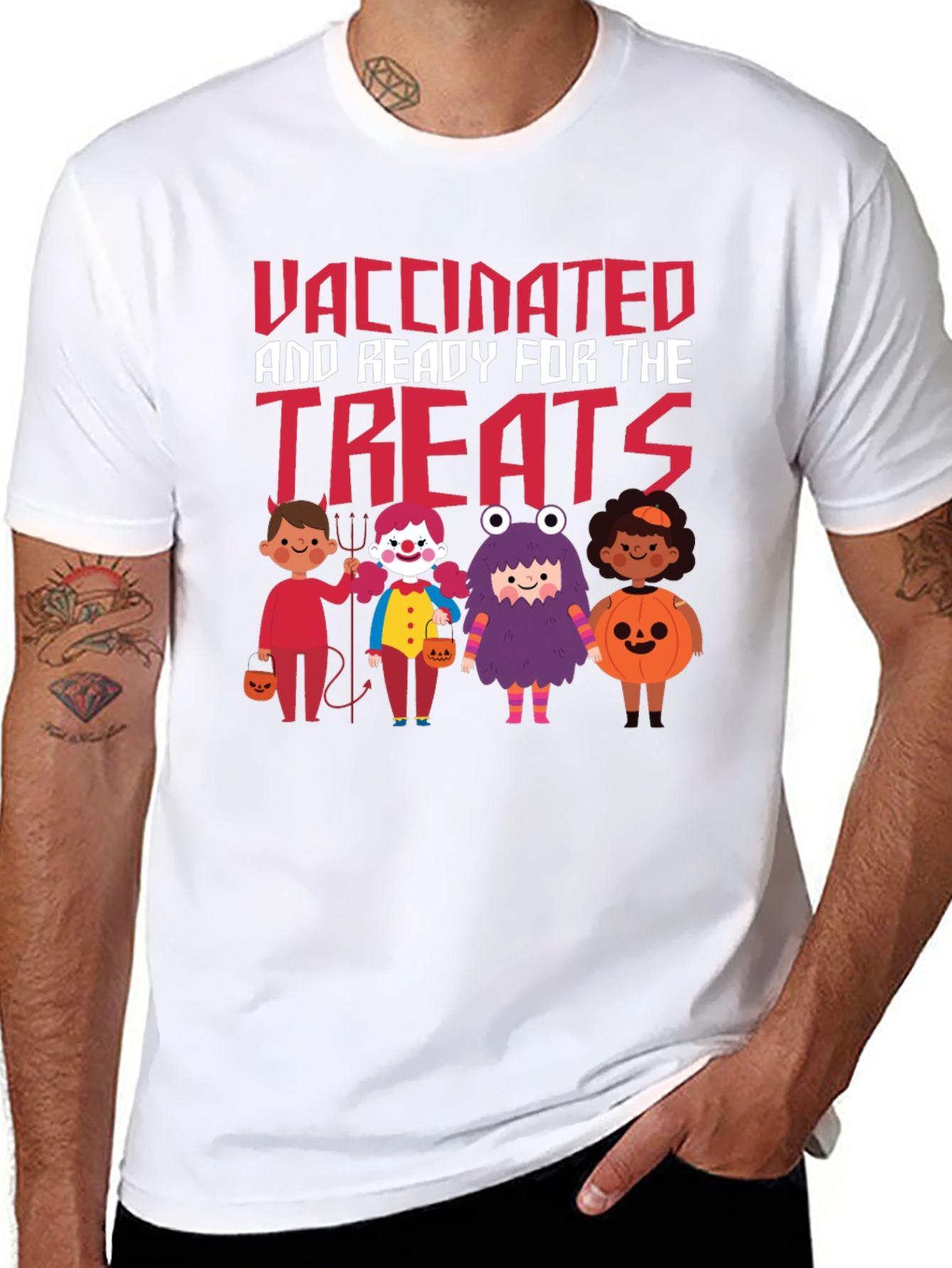 Vaccinated and Ready for the Treats Halloween T-Shirt