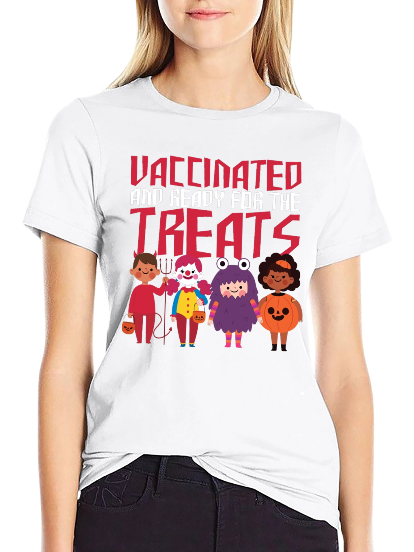 Vaccinated and Ready for the Treats Halloween T-Shirt