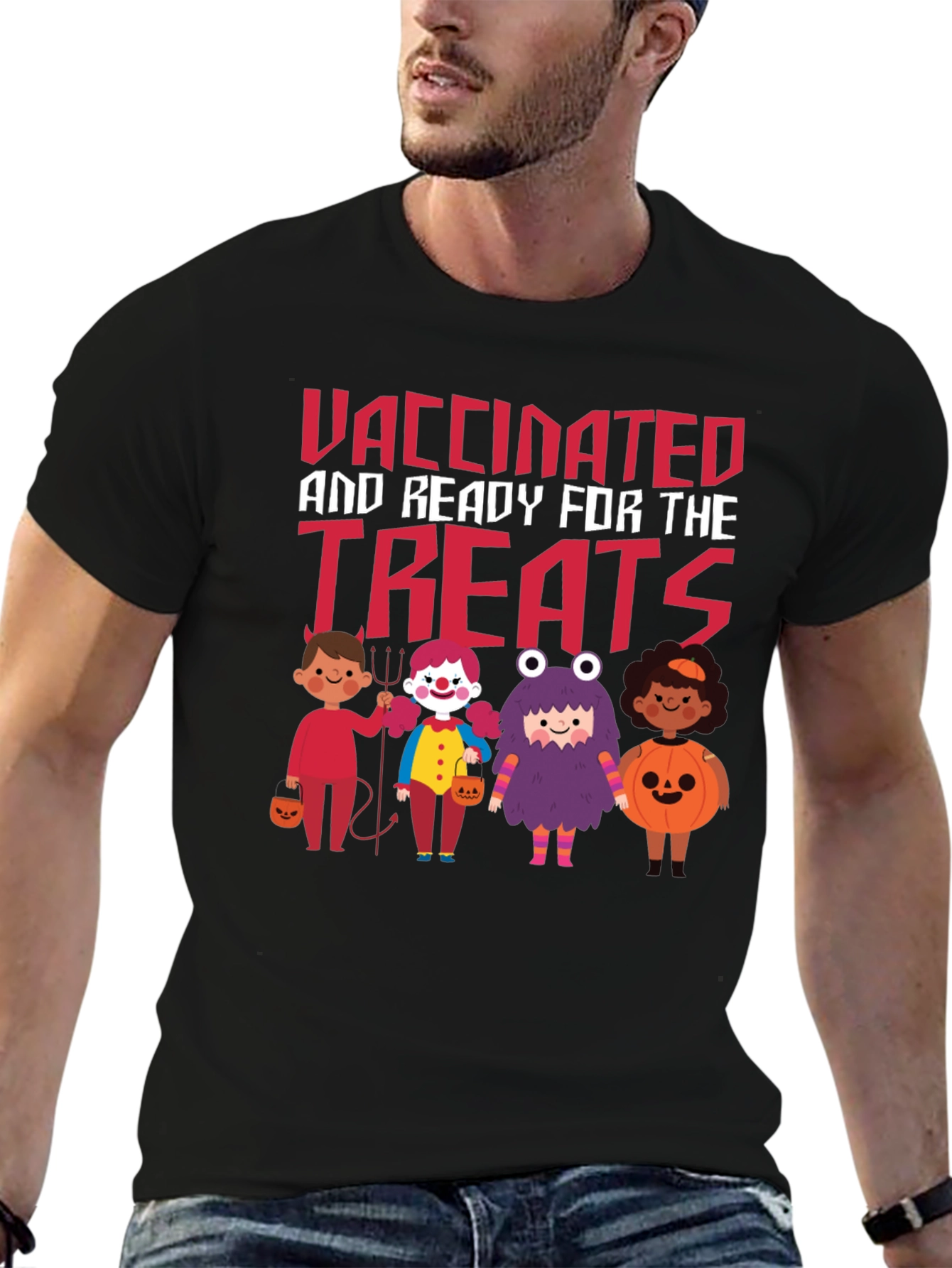 Vaccinated and Ready for the Treats Halloween T-Shirt