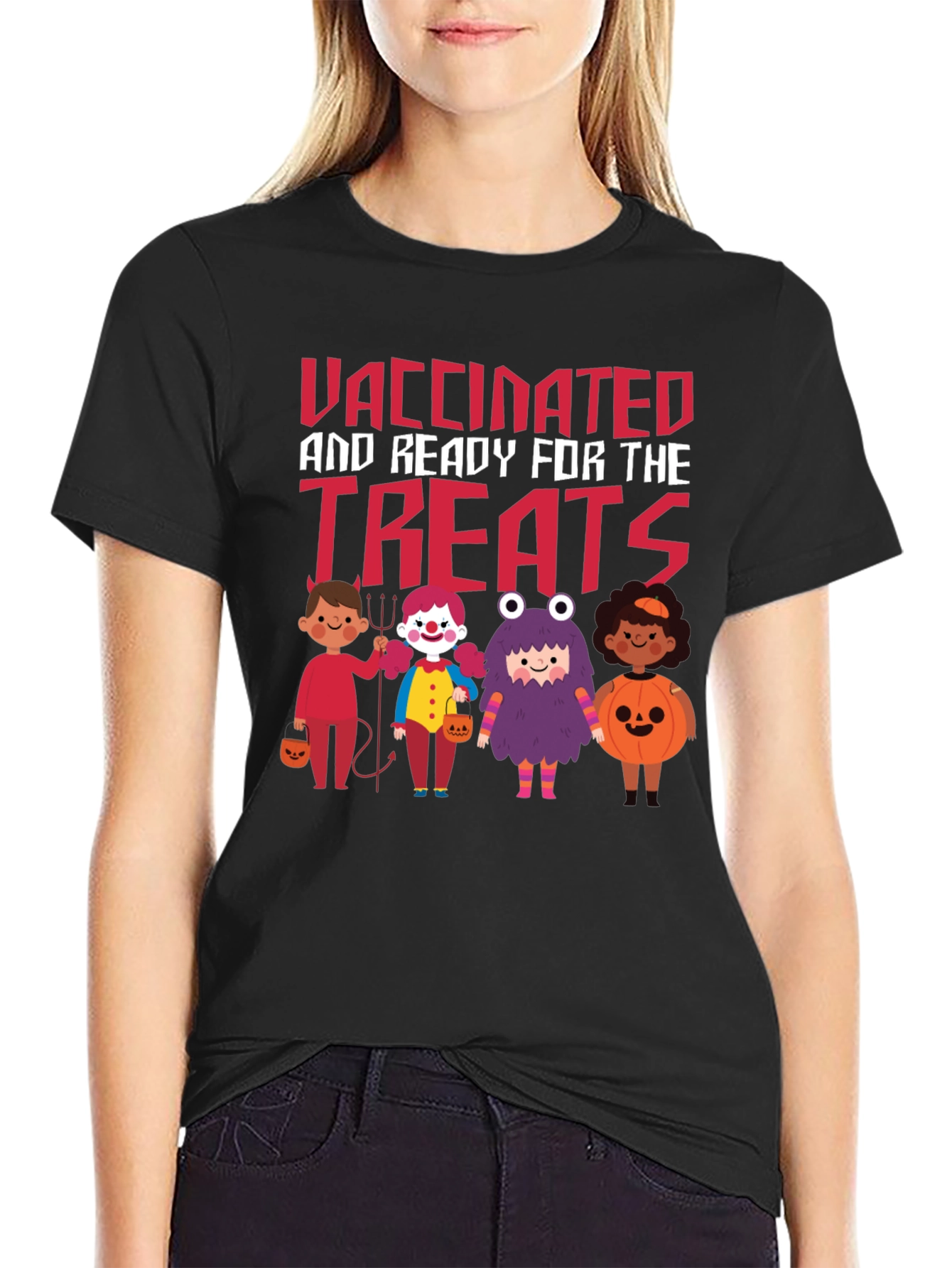 Vaccinated and Ready for the Treats Halloween T-Shirt