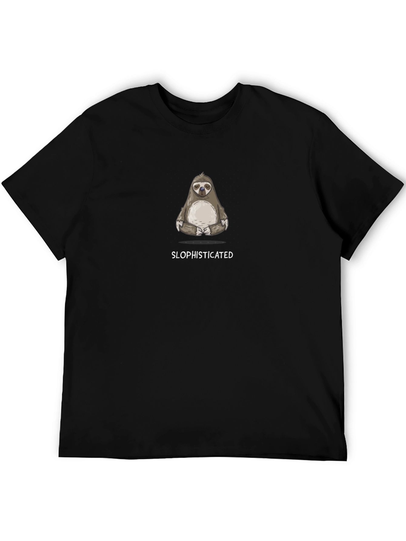 Slophisticated Sloth Graphic Tee - Black