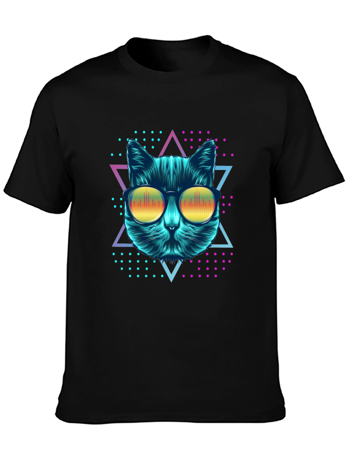 Cool Cat Graphic Tee - Retro Style