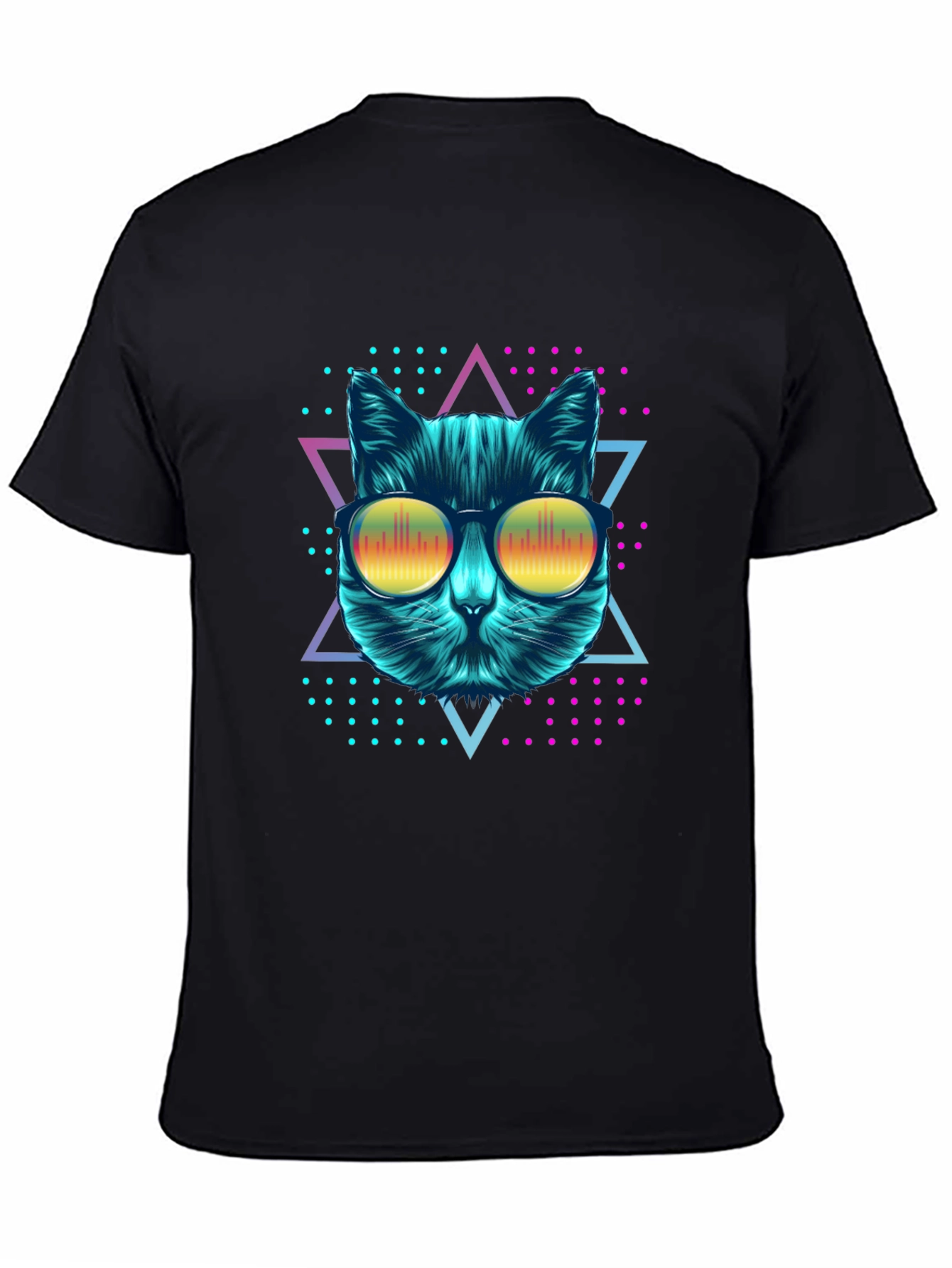Cool Cat Graphic Tee - Retro Style