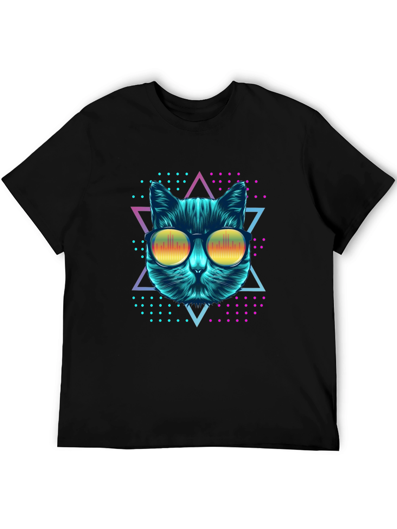 Cool Cat Graphic Tee - Retro Style