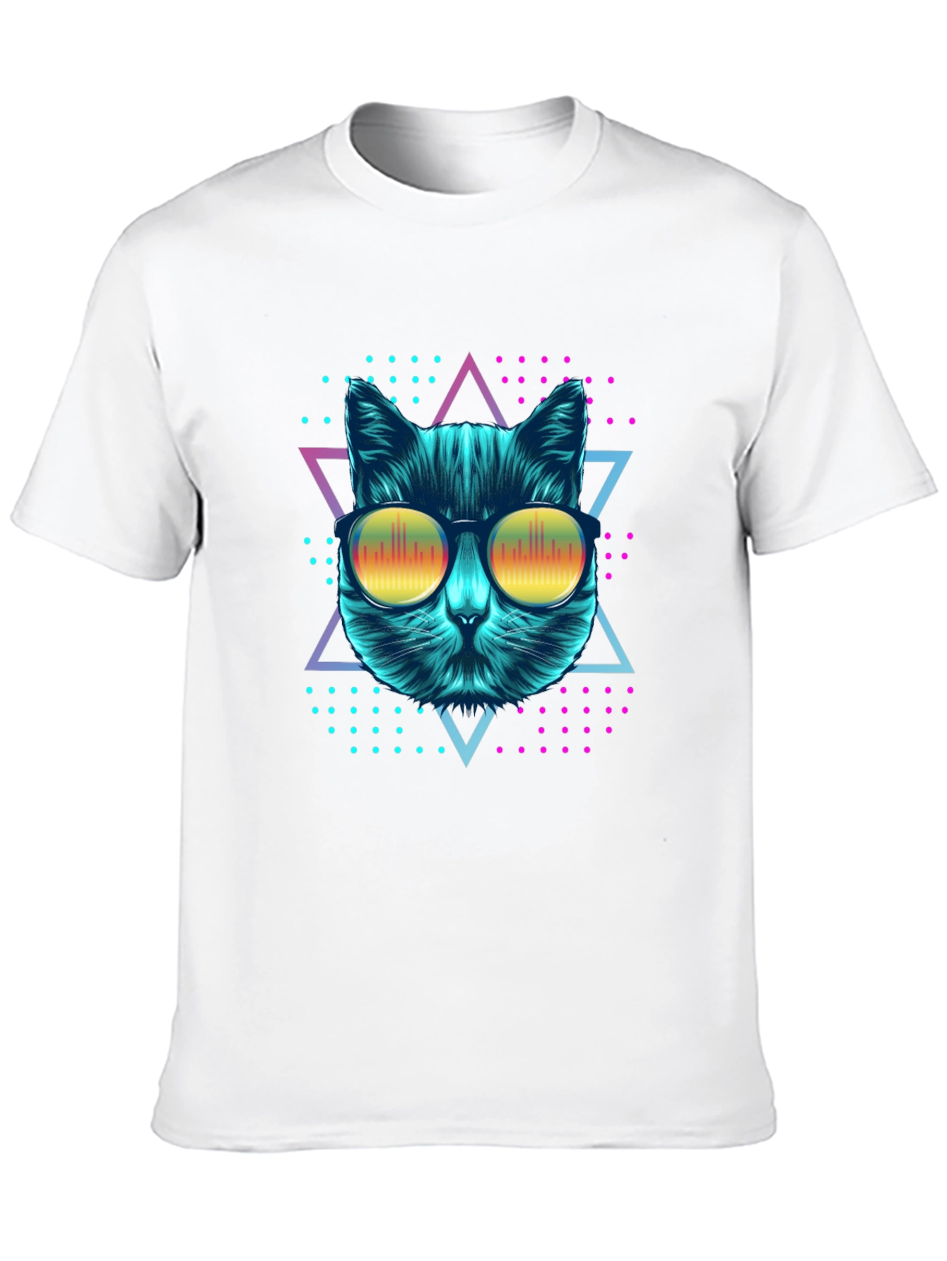 Cool Cat Graphic Tee - Retro Style