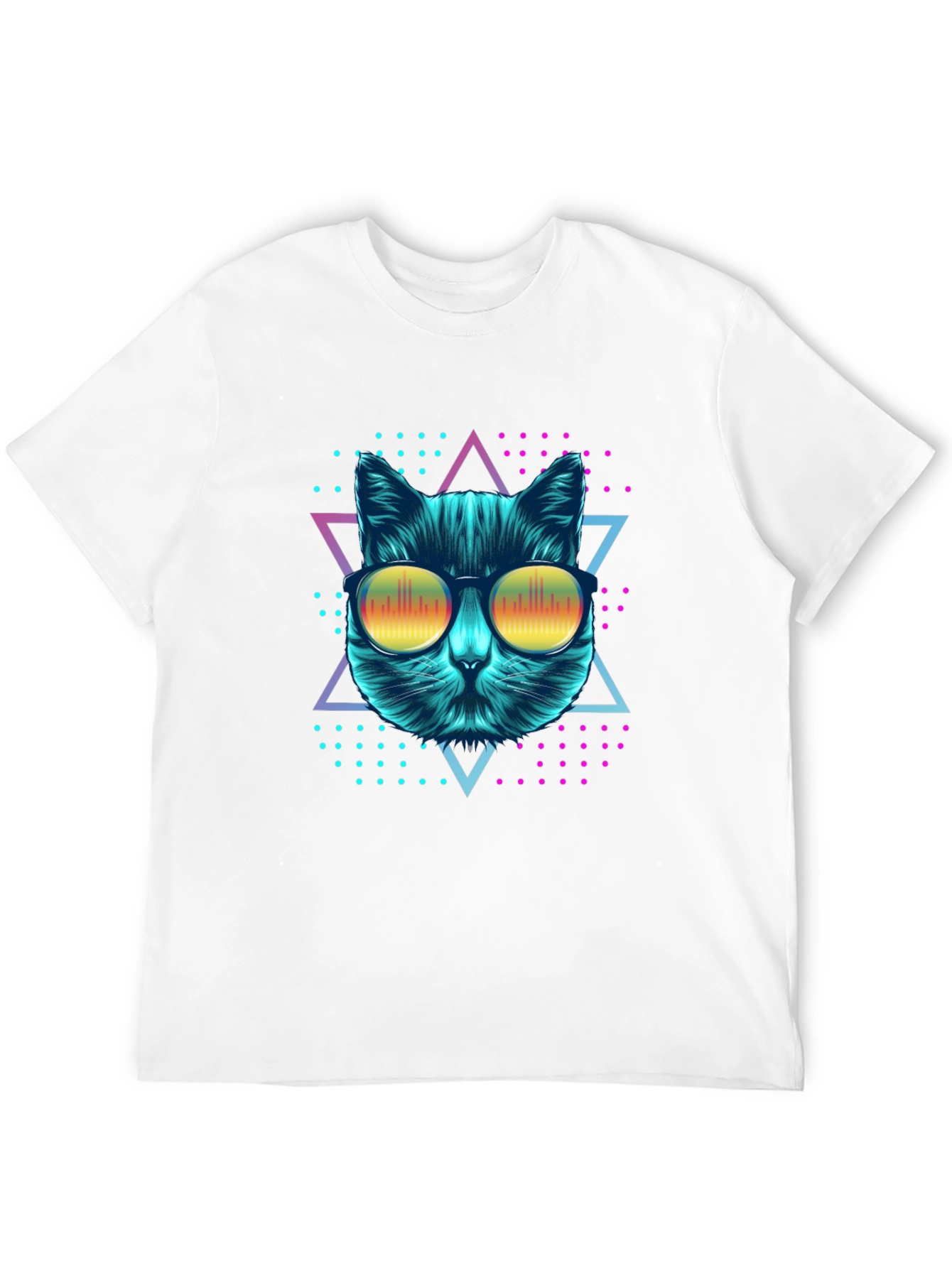 Cool Cat Graphic Tee - Retro Style