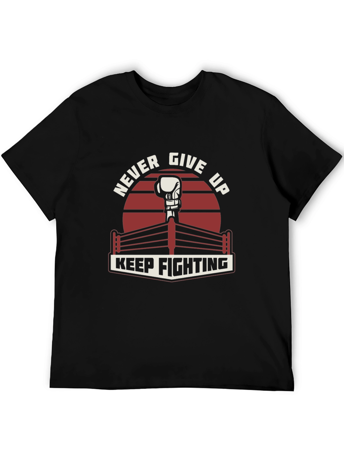 Never Give Up Boxing T-Shirt