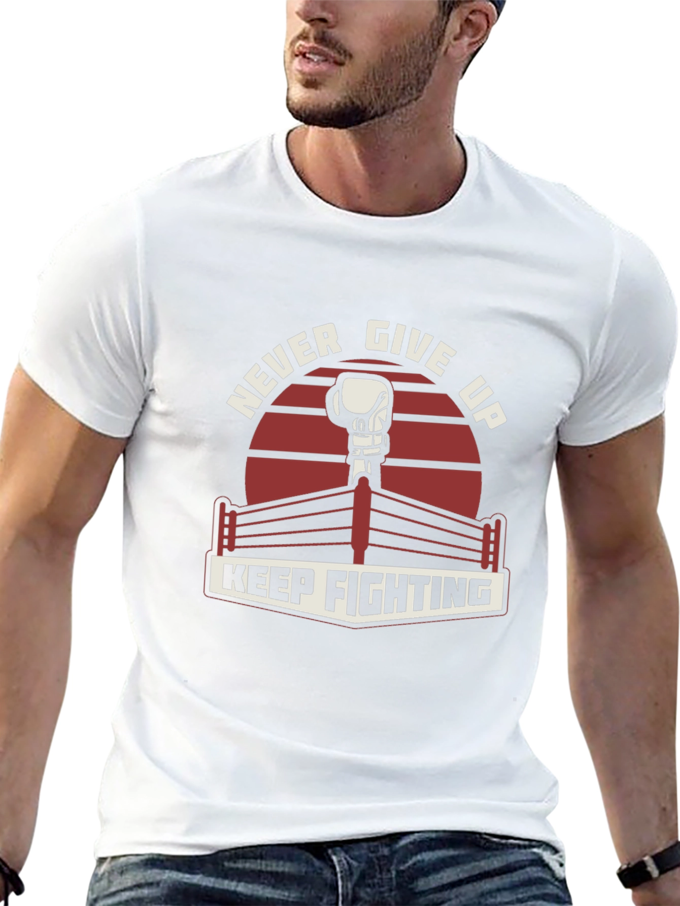 Never Give Up Boxing T-Shirt