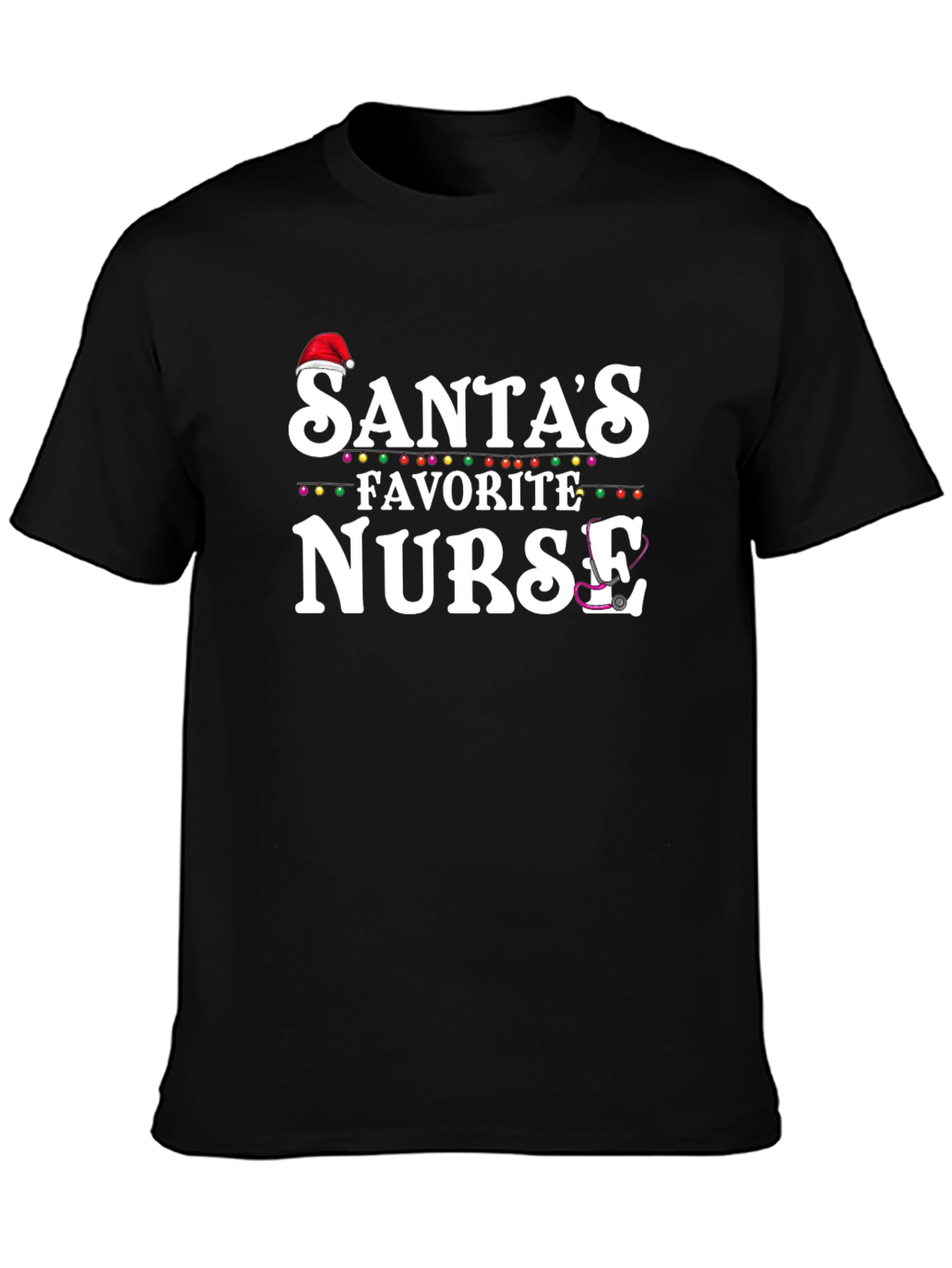 Santas Favorite Nurse Christmas T-Shirt
