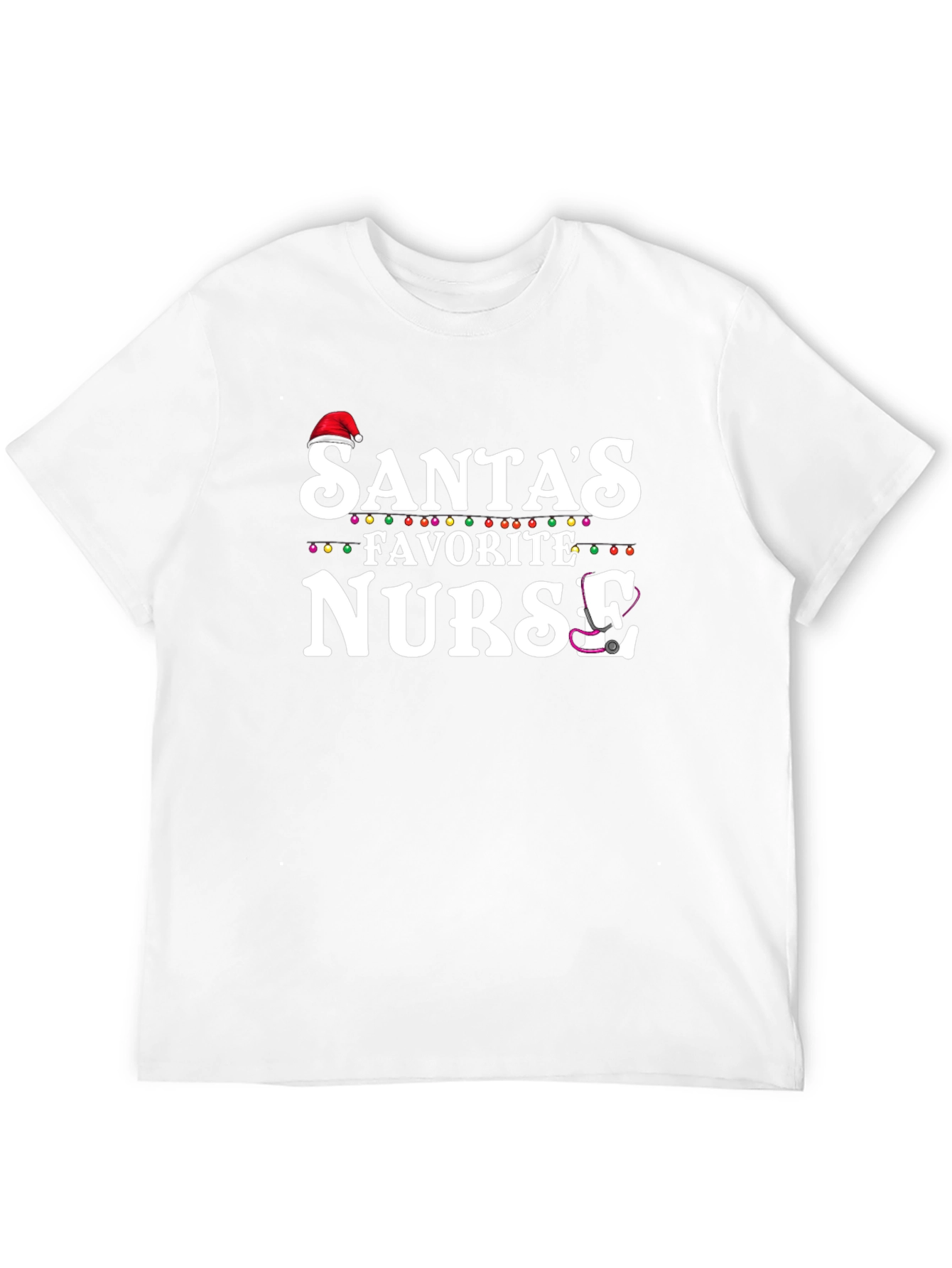 Santas Favorite Nurse Christmas T-Shirt