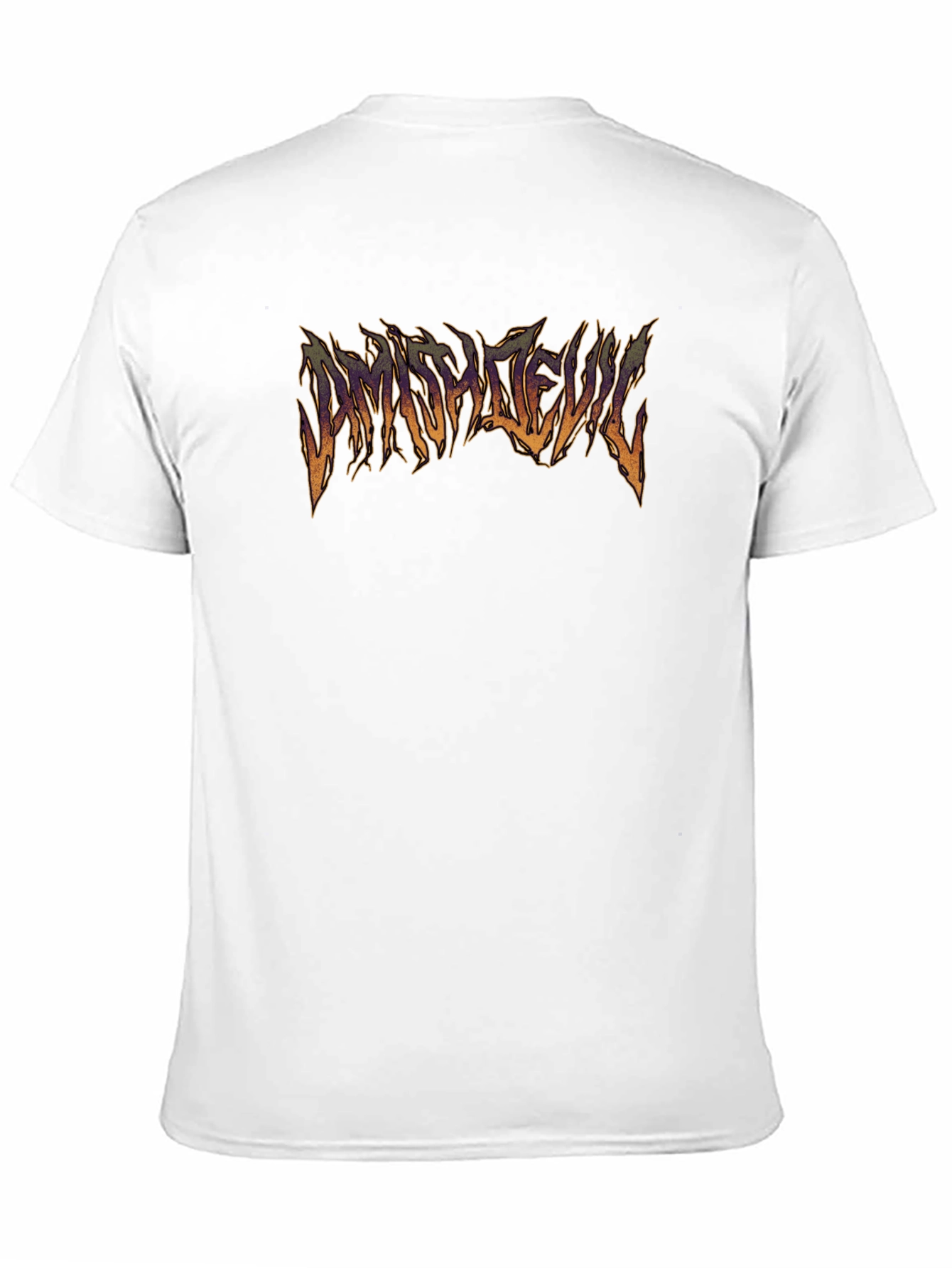 Black T-Shirt with Distorted Text Graphic