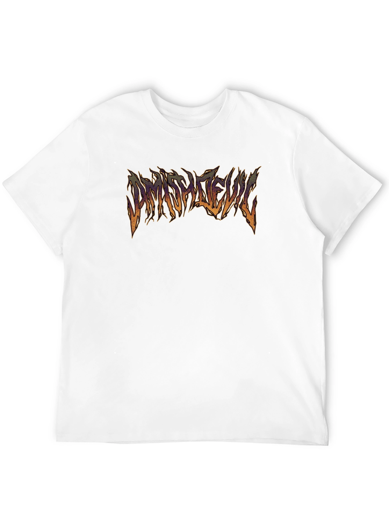 Black T-Shirt with Distorted Text Graphic