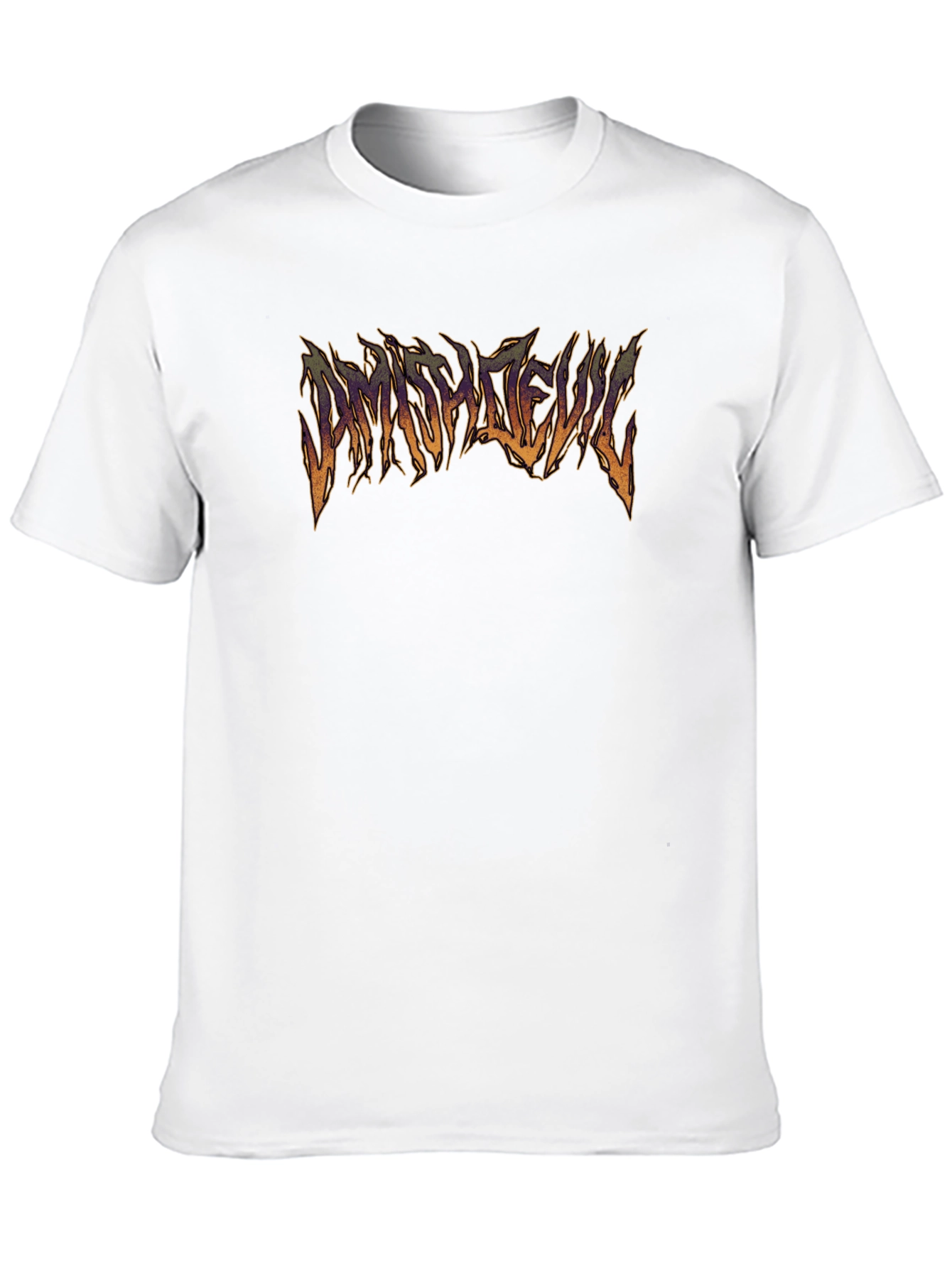 Black T-Shirt with Distorted Text Graphic
