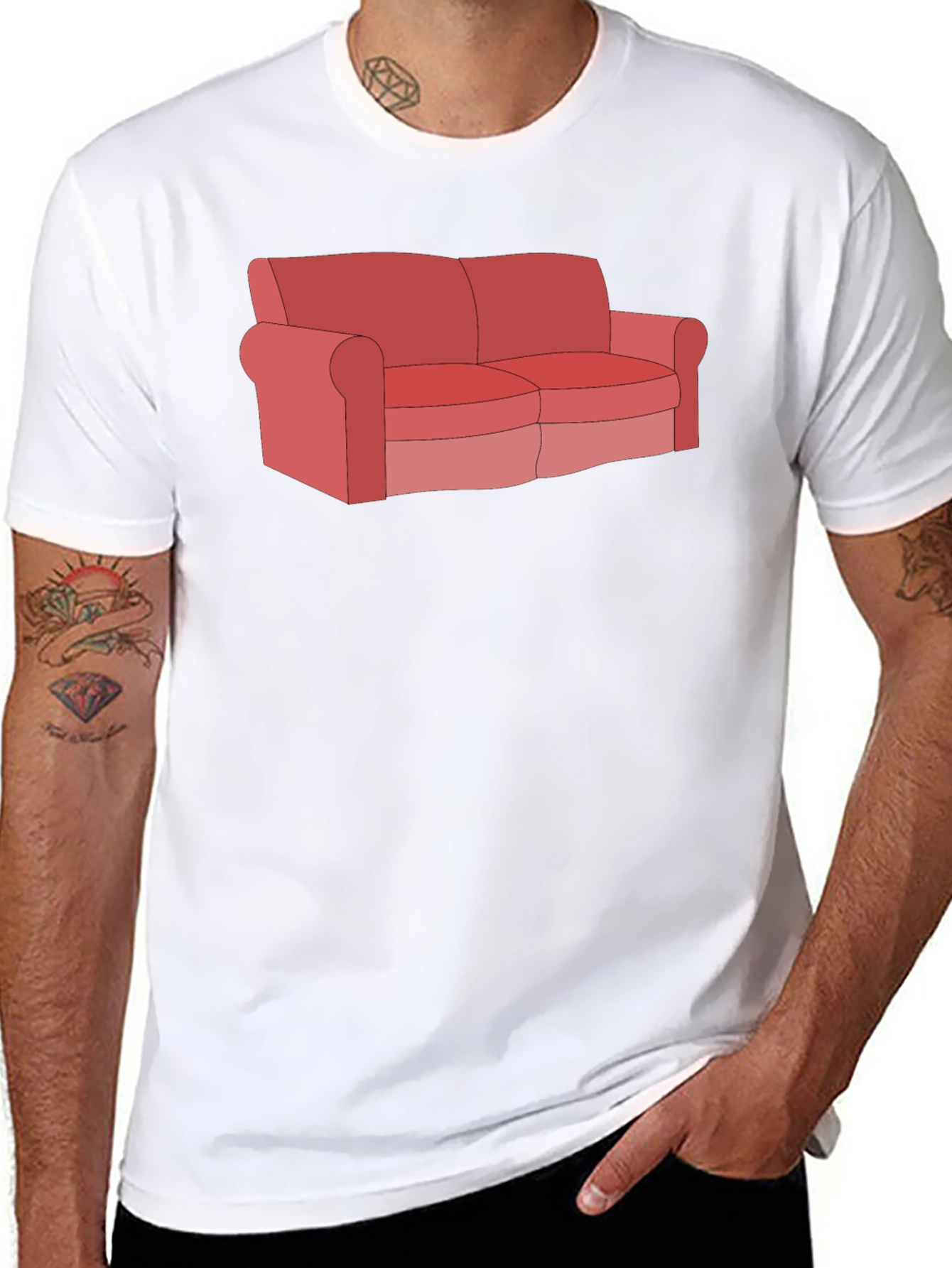 Couch Graphic Tee - Relax in Style