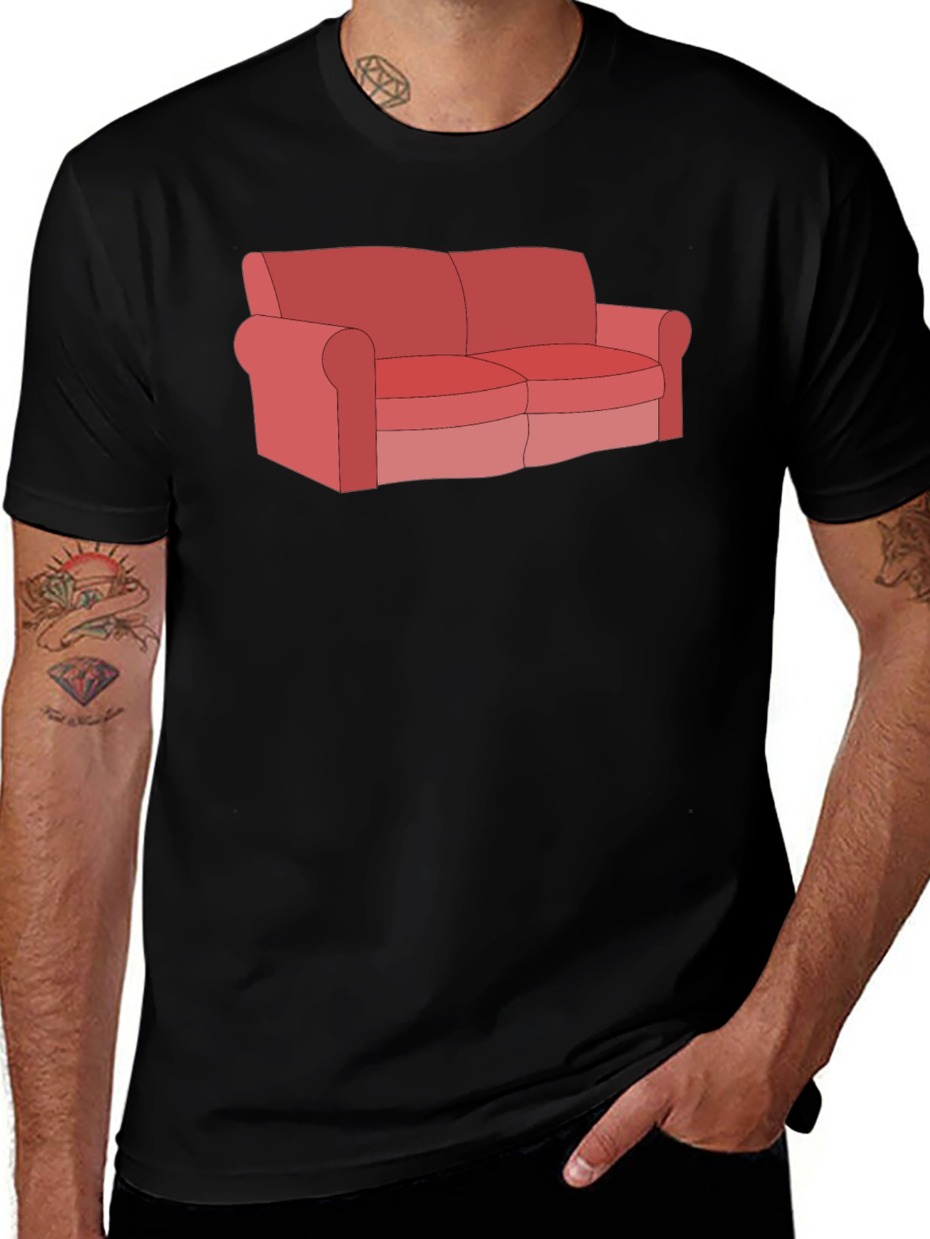 Couch Graphic Tee - Relax in Style