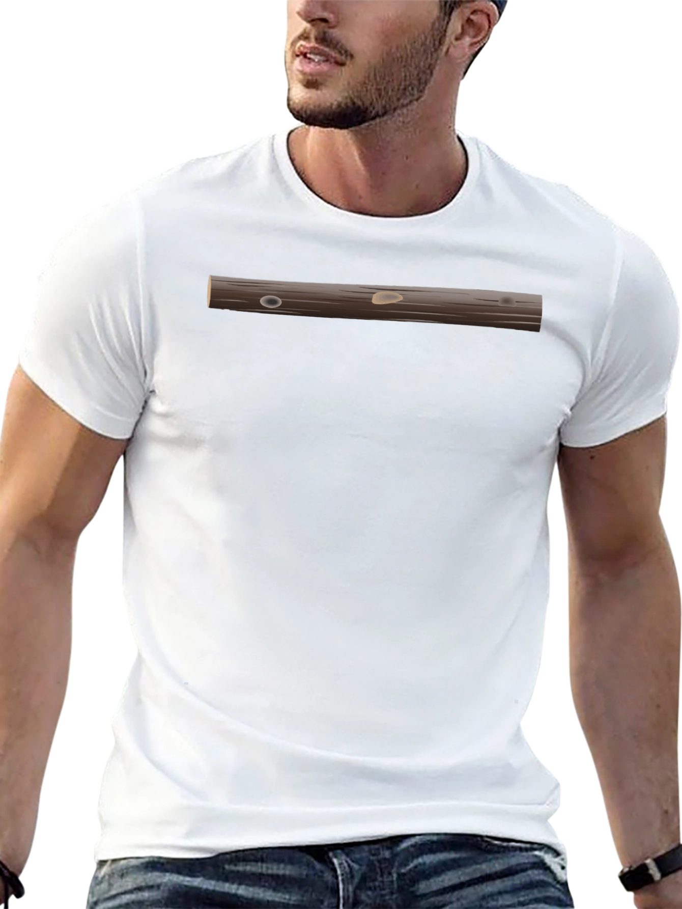 Novelty Log T-Shirt - Black Graphic Tee