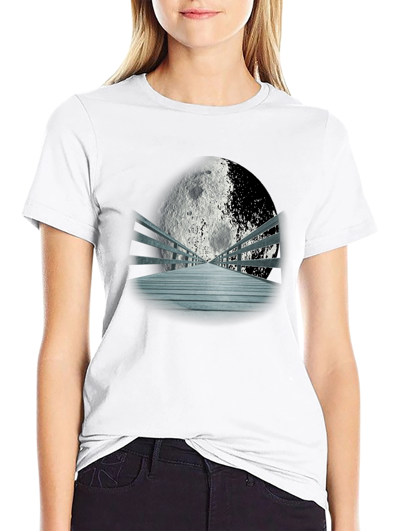 Moon Bridge T-Shirt - Sci-Fi Graphic Tee