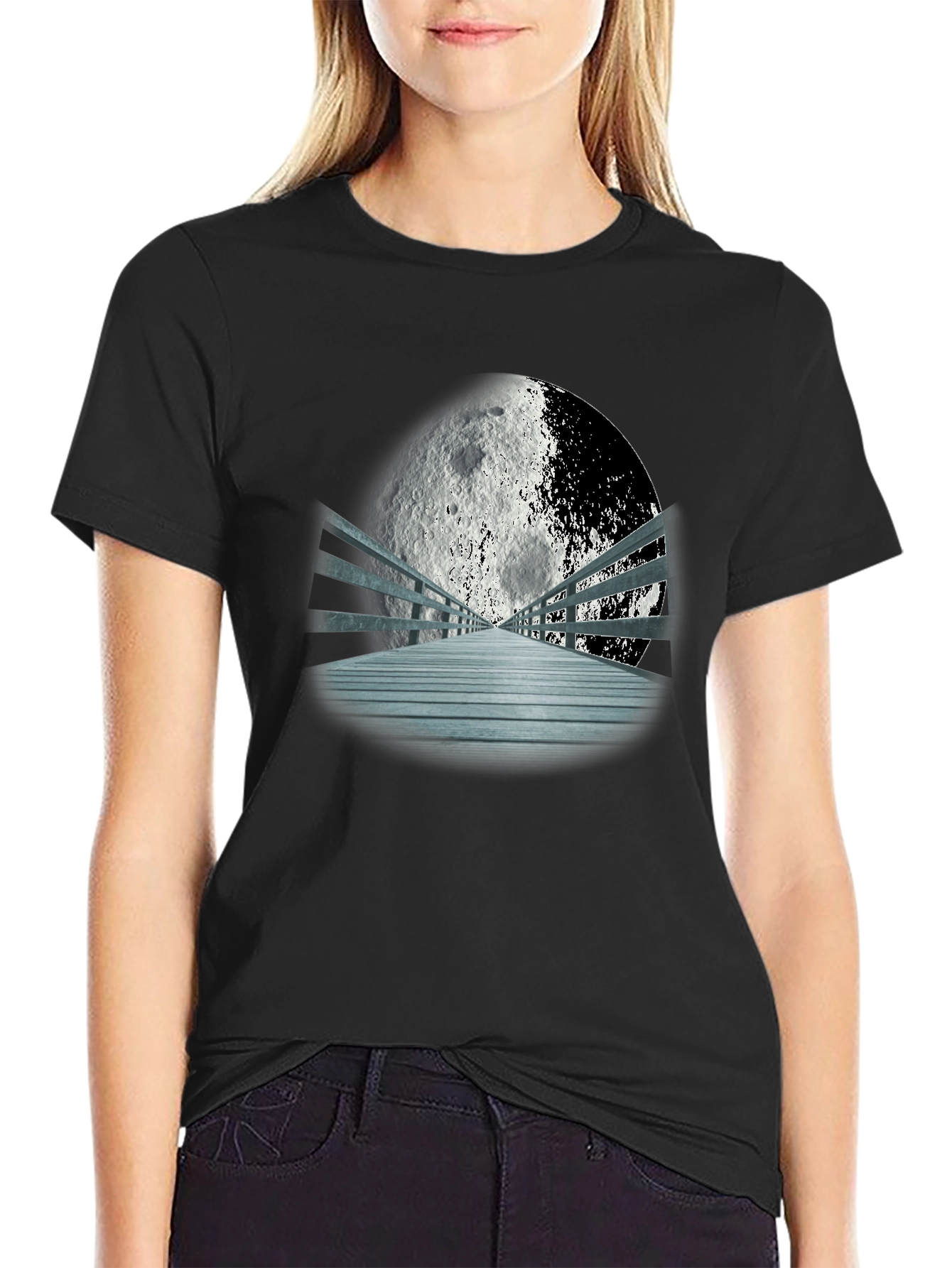 Moon Bridge T-Shirt - Sci-Fi Graphic Tee