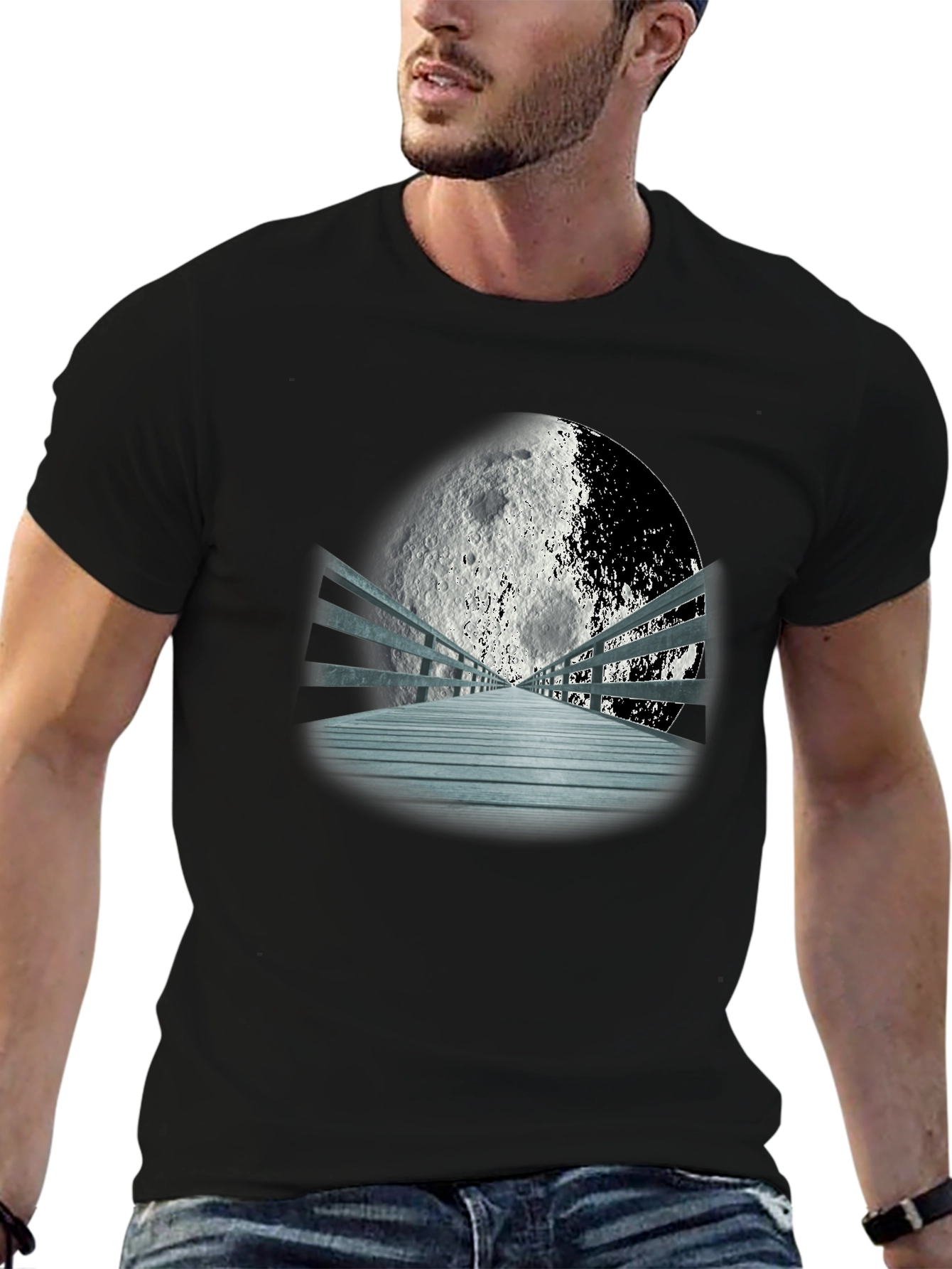 Moon Bridge T-Shirt - Sci-Fi Graphic Tee