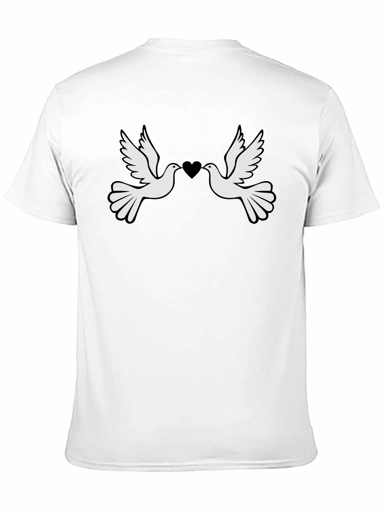 Dove Heart Graphic Tee - Love & Peace T-Shirt