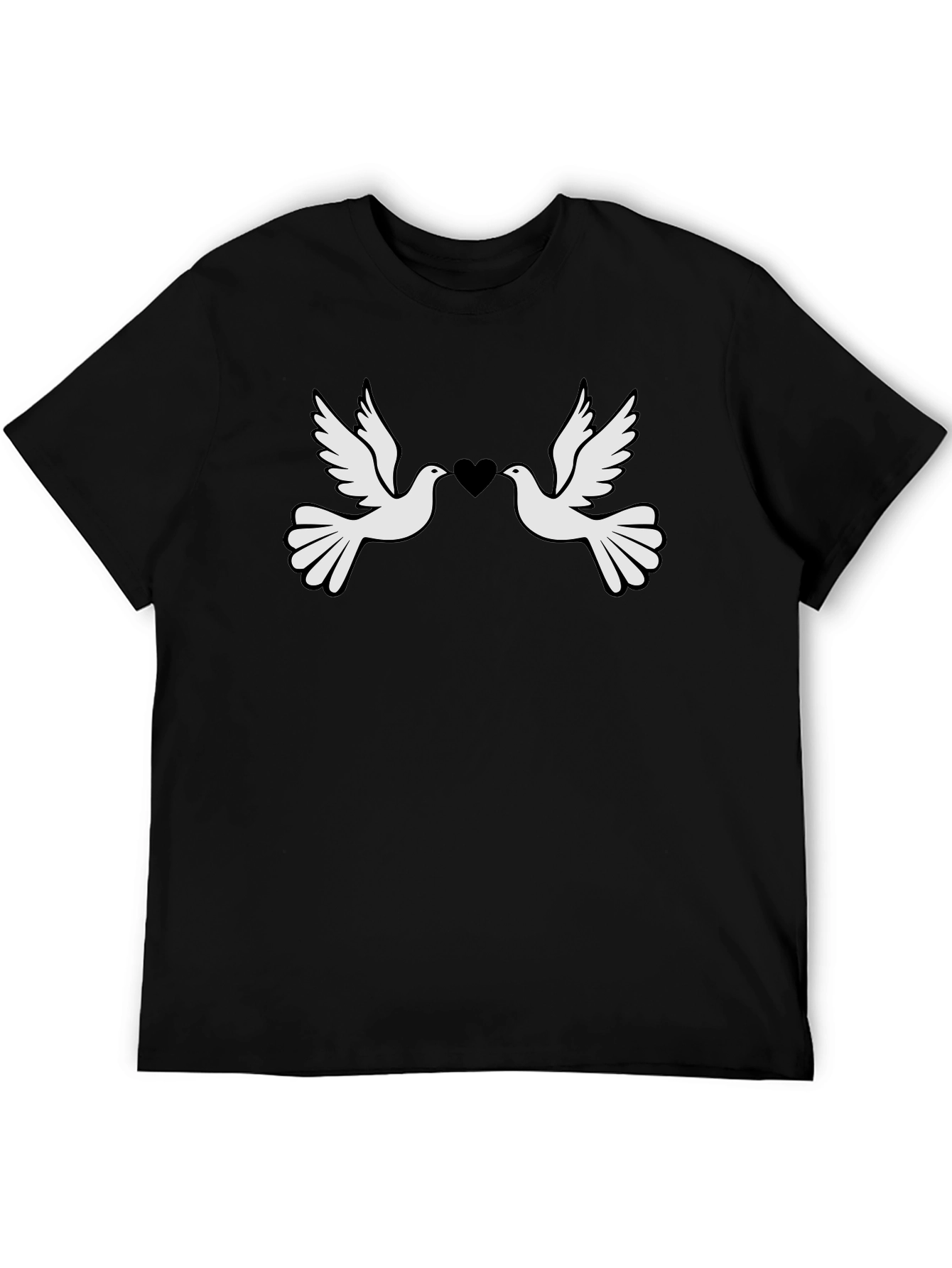 Dove Heart Graphic Tee - Love & Peace T-Shirt