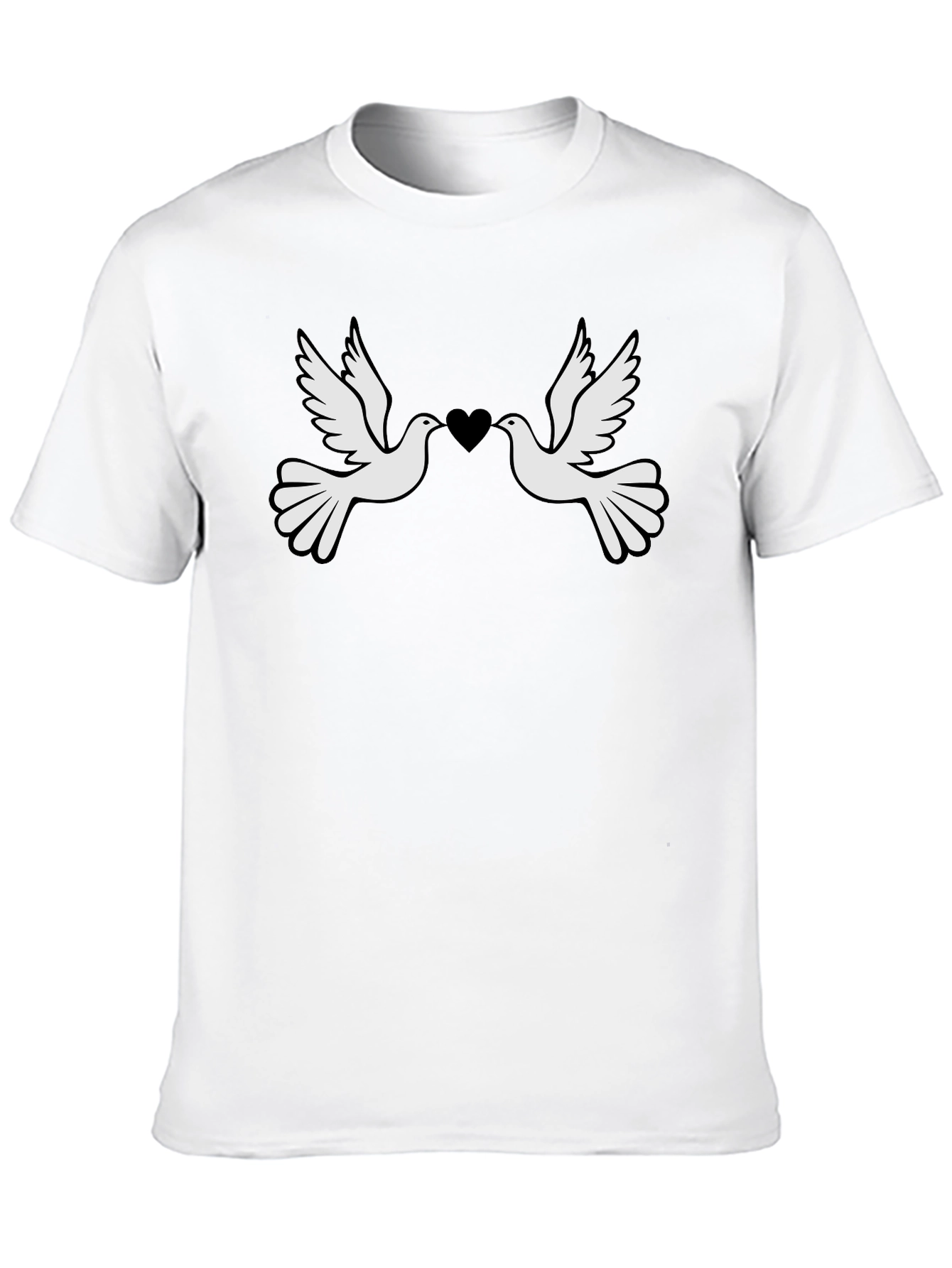 Dove Heart Graphic Tee - Love & Peace T-Shirt