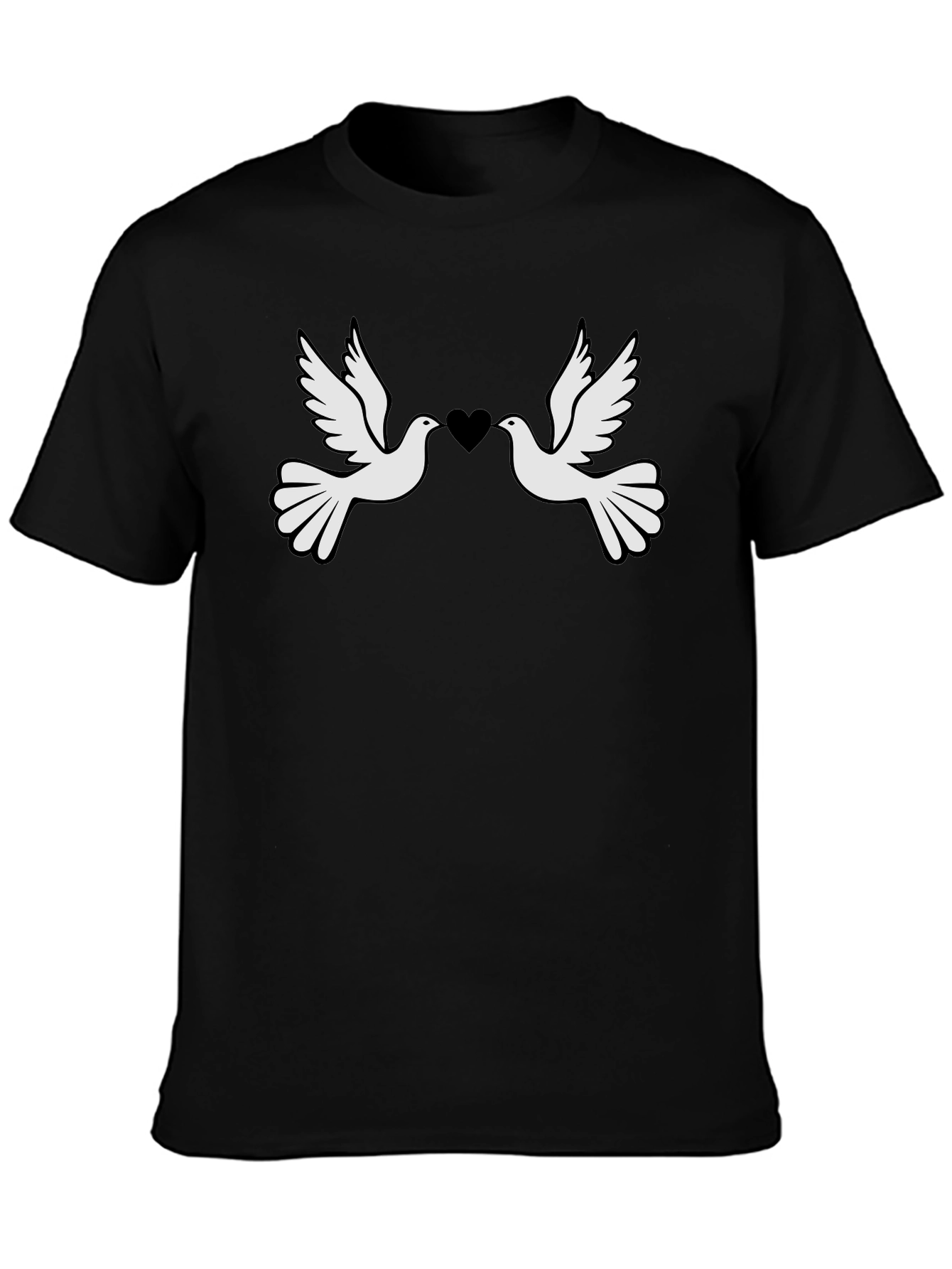 Dove Heart Graphic Tee - Love & Peace T-Shirt