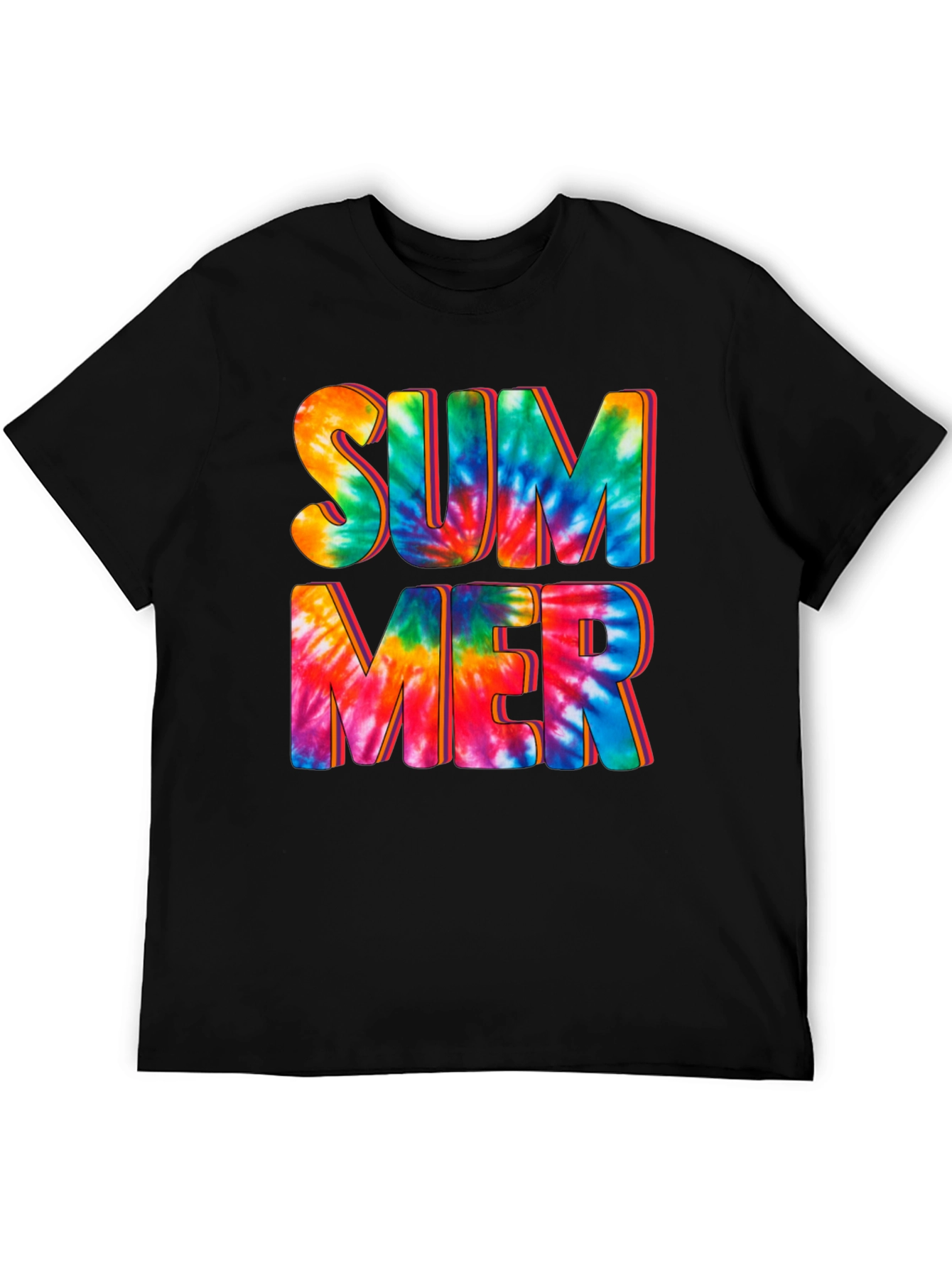 Tie-Dye Summer Graphic Print Tee