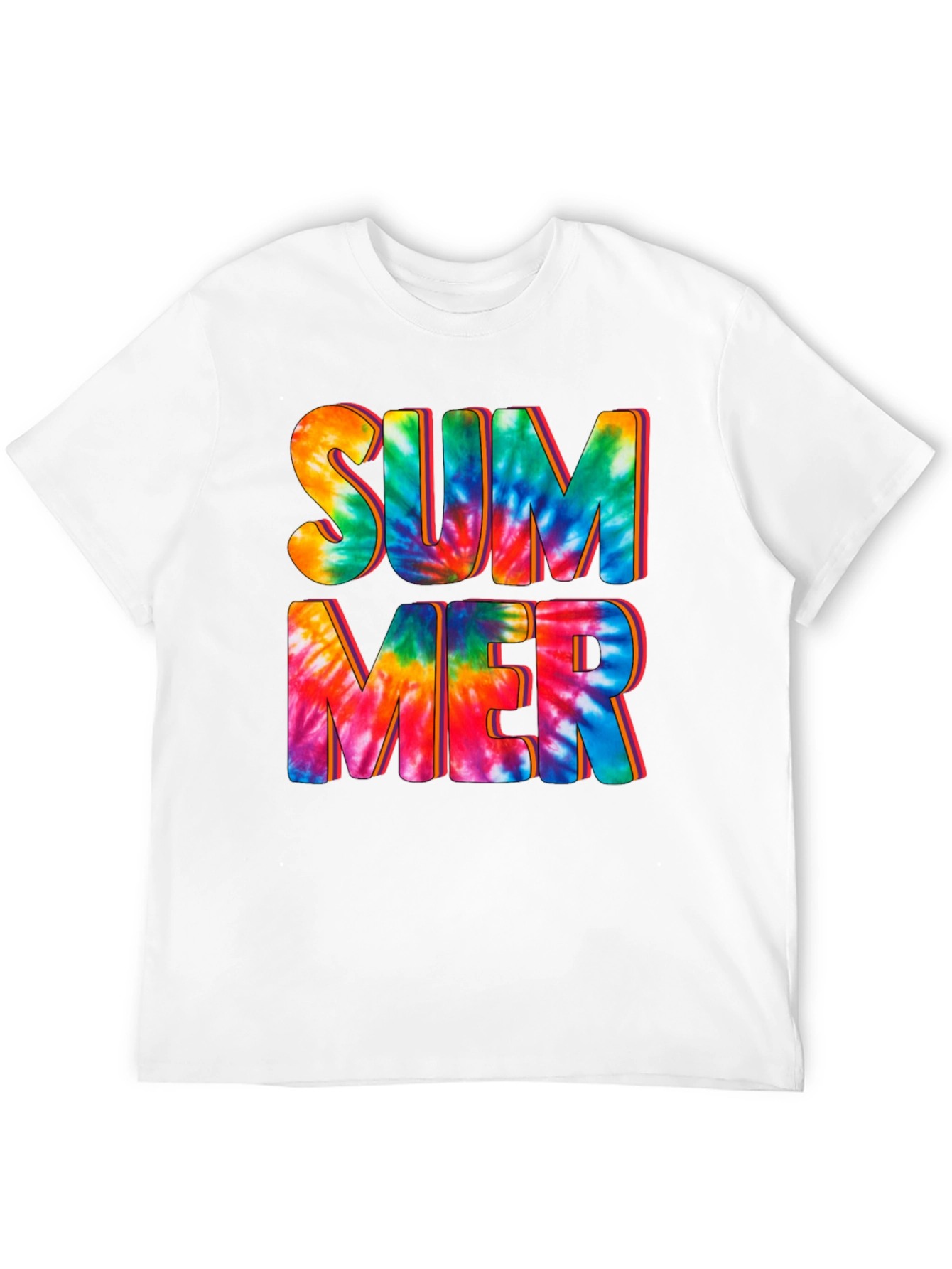 Tie-Dye Summer Graphic Print Tee