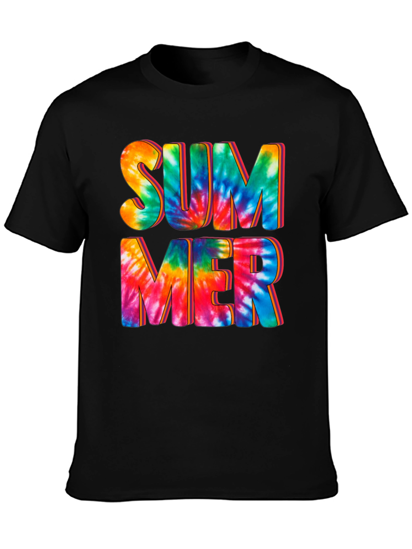 Tie-Dye Summer Graphic Print Tee