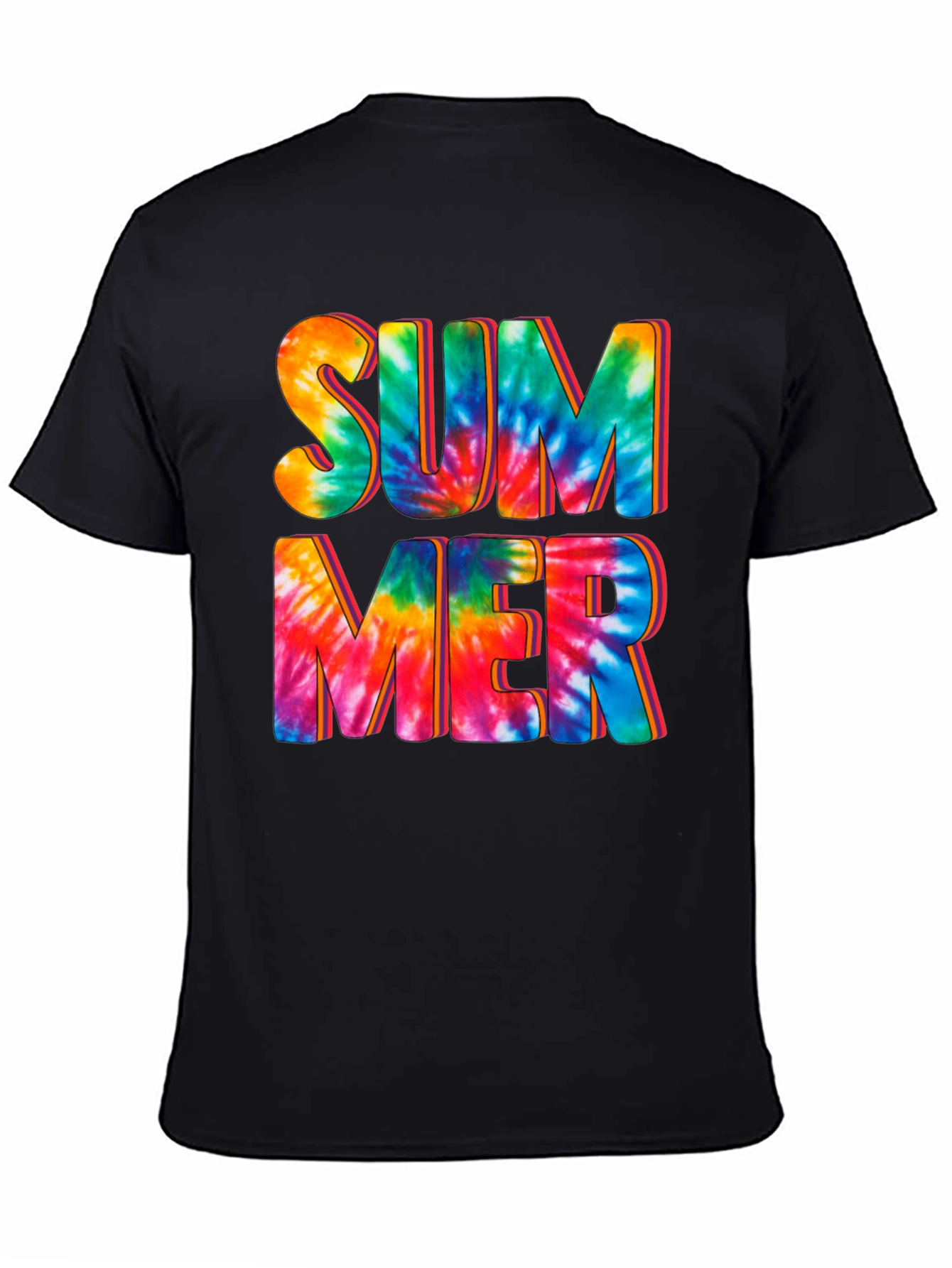 Tie-Dye Summer Graphic Print Tee