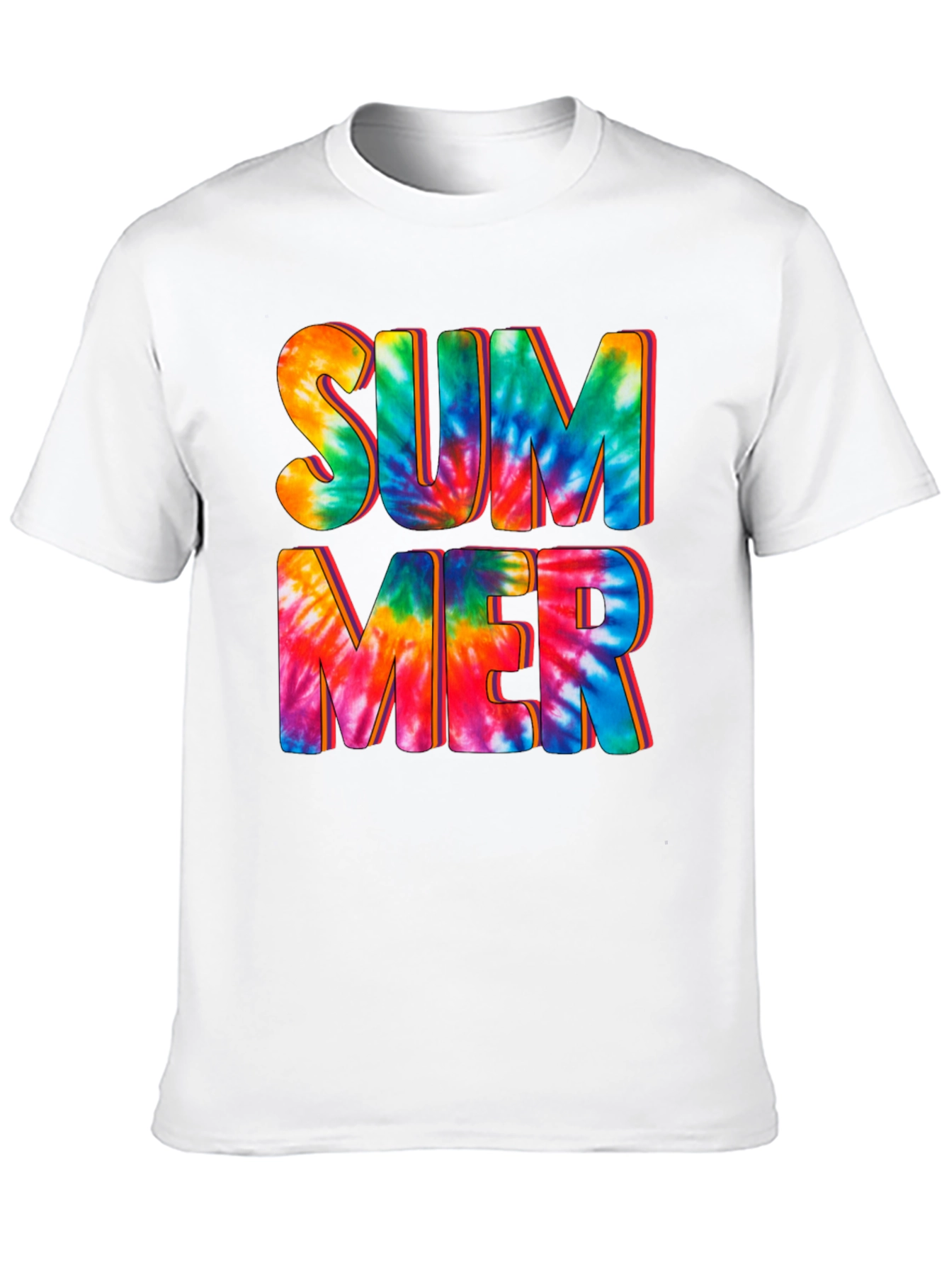 Tie-Dye Summer Graphic Print Tee