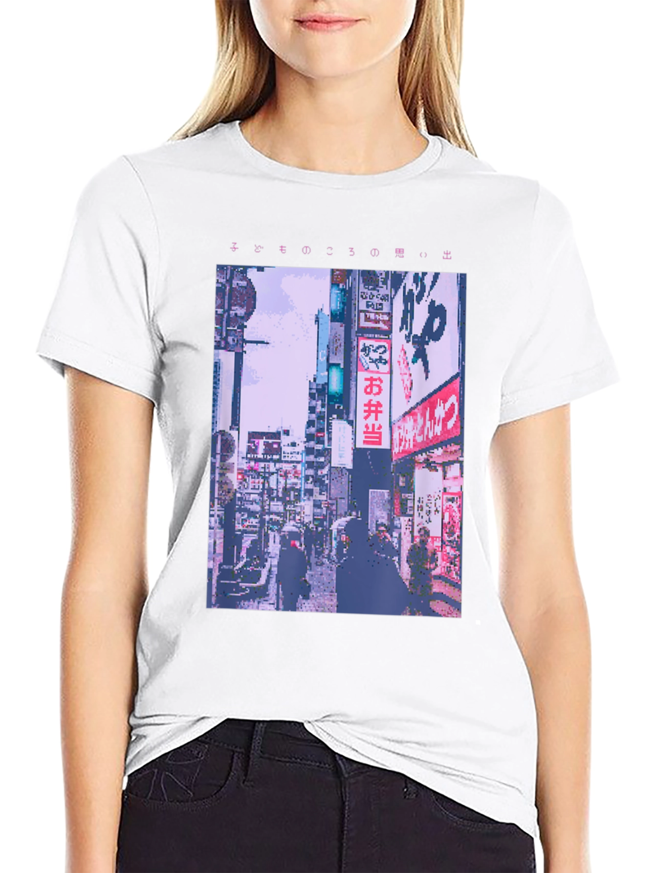 Pixel Art Tokyo Street T-Shirt