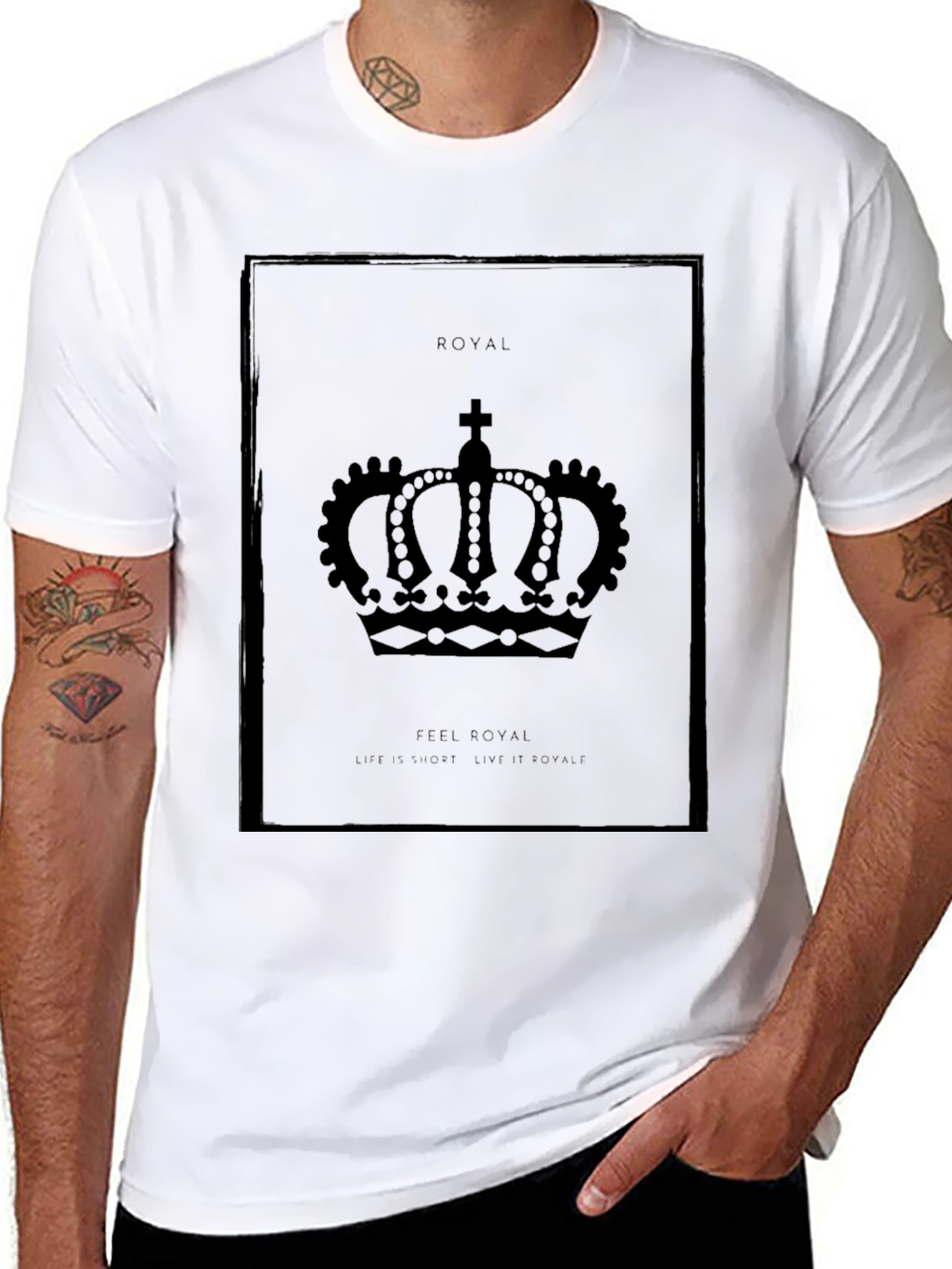 Royal Crown Graphic Tee - Black