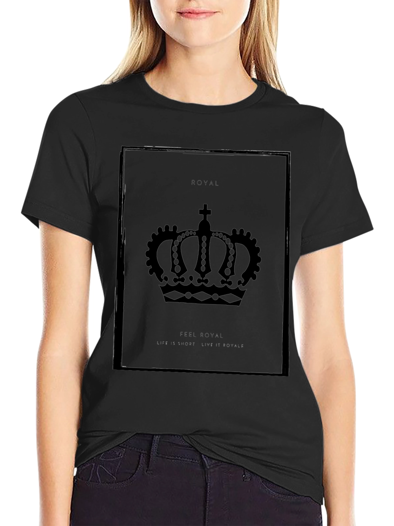 Royal Crown Graphic Tee - Black