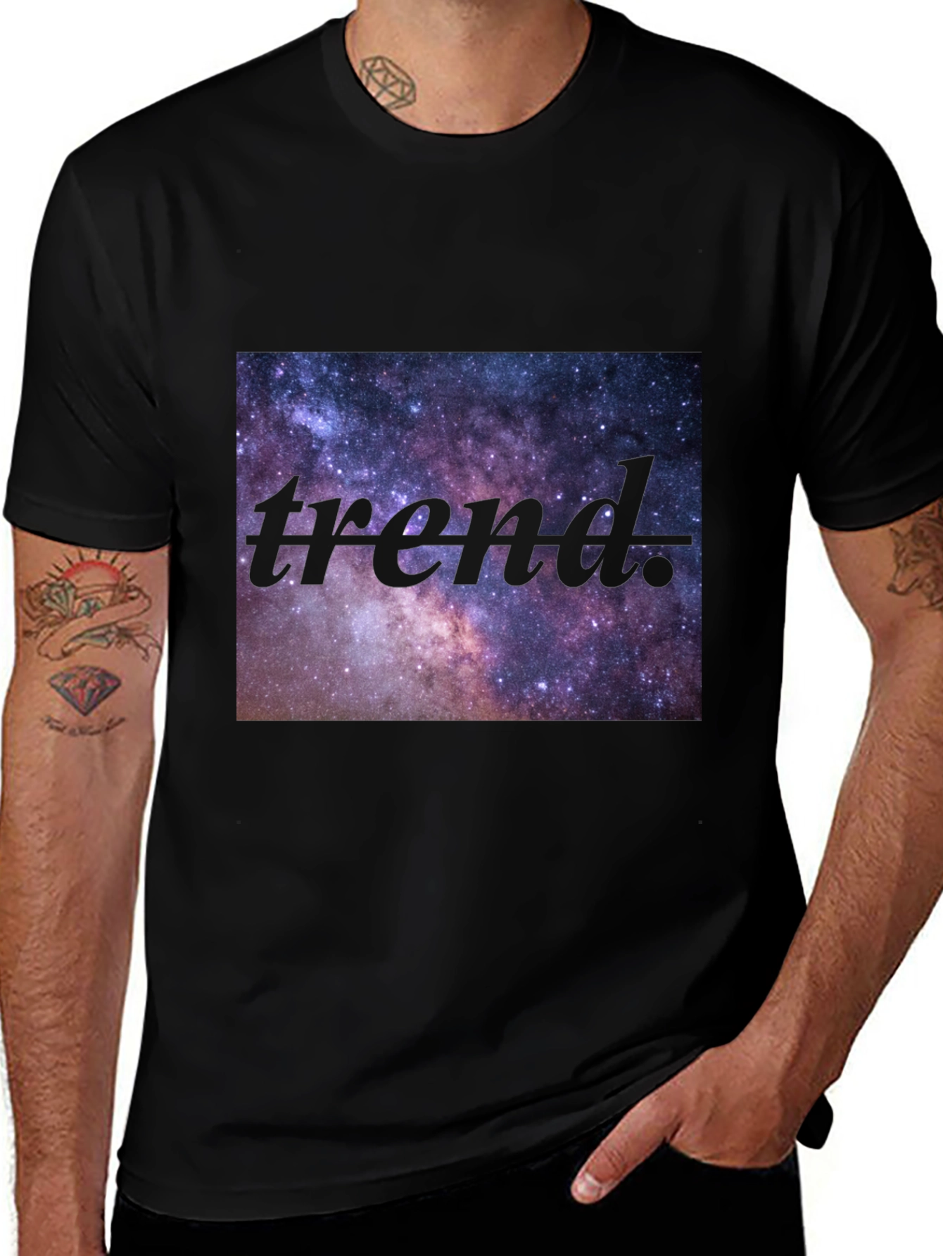 Galaxy Trend Mens Black T-Shirt