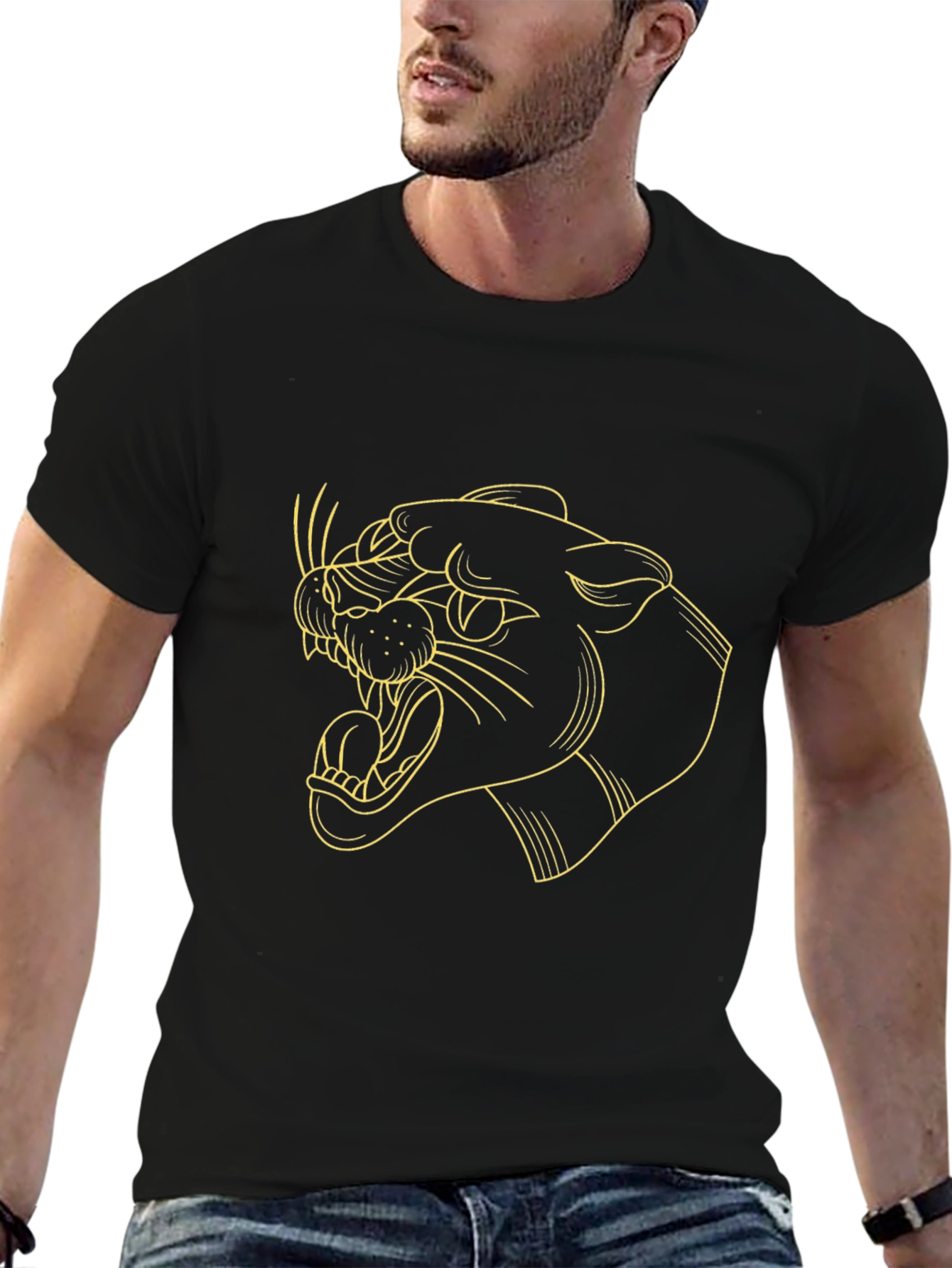 Black Panther Graphic Tee - Stylish Mens T-Shirt