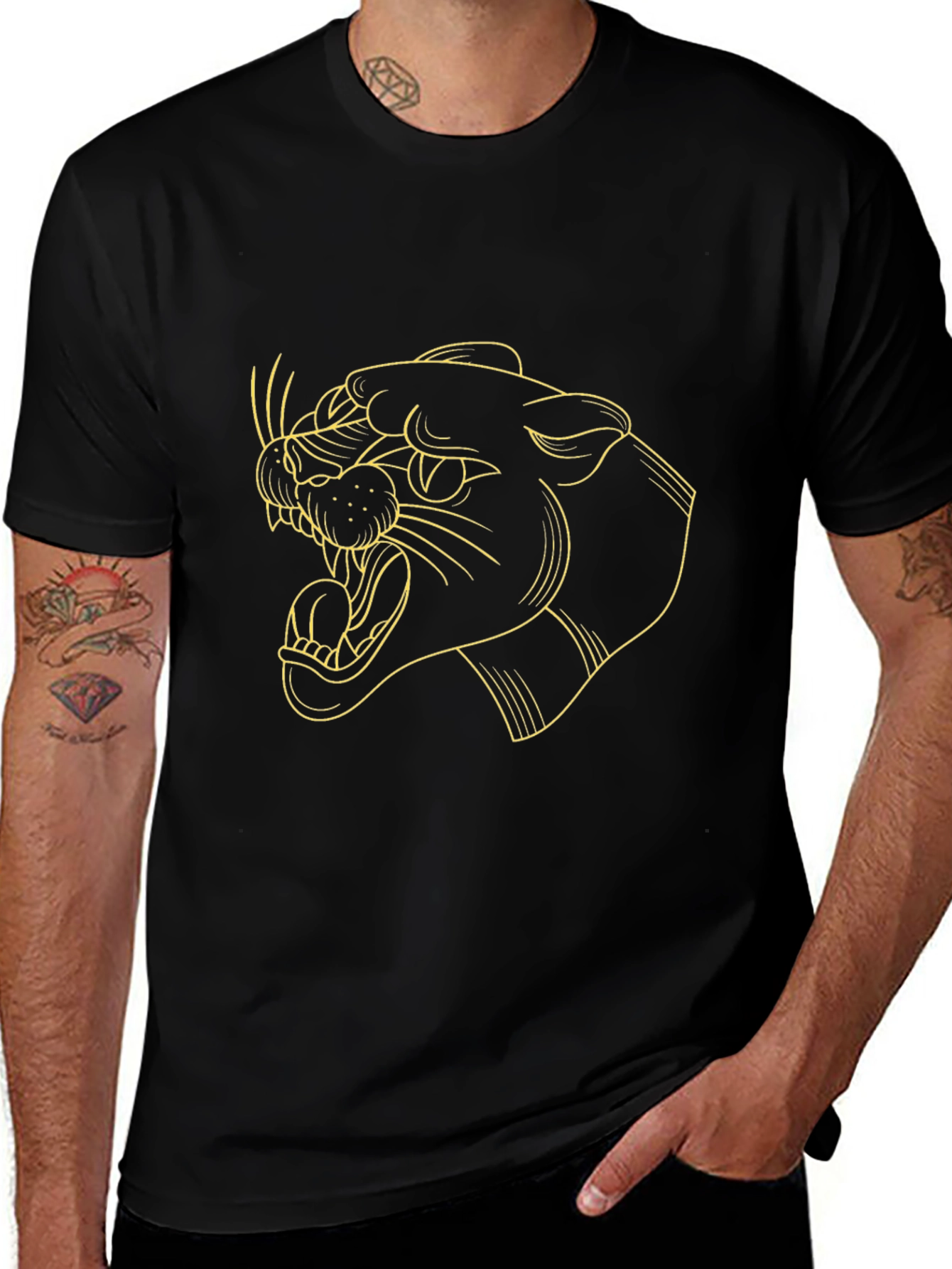 Black Panther Graphic Tee - Stylish Mens T-Shirt