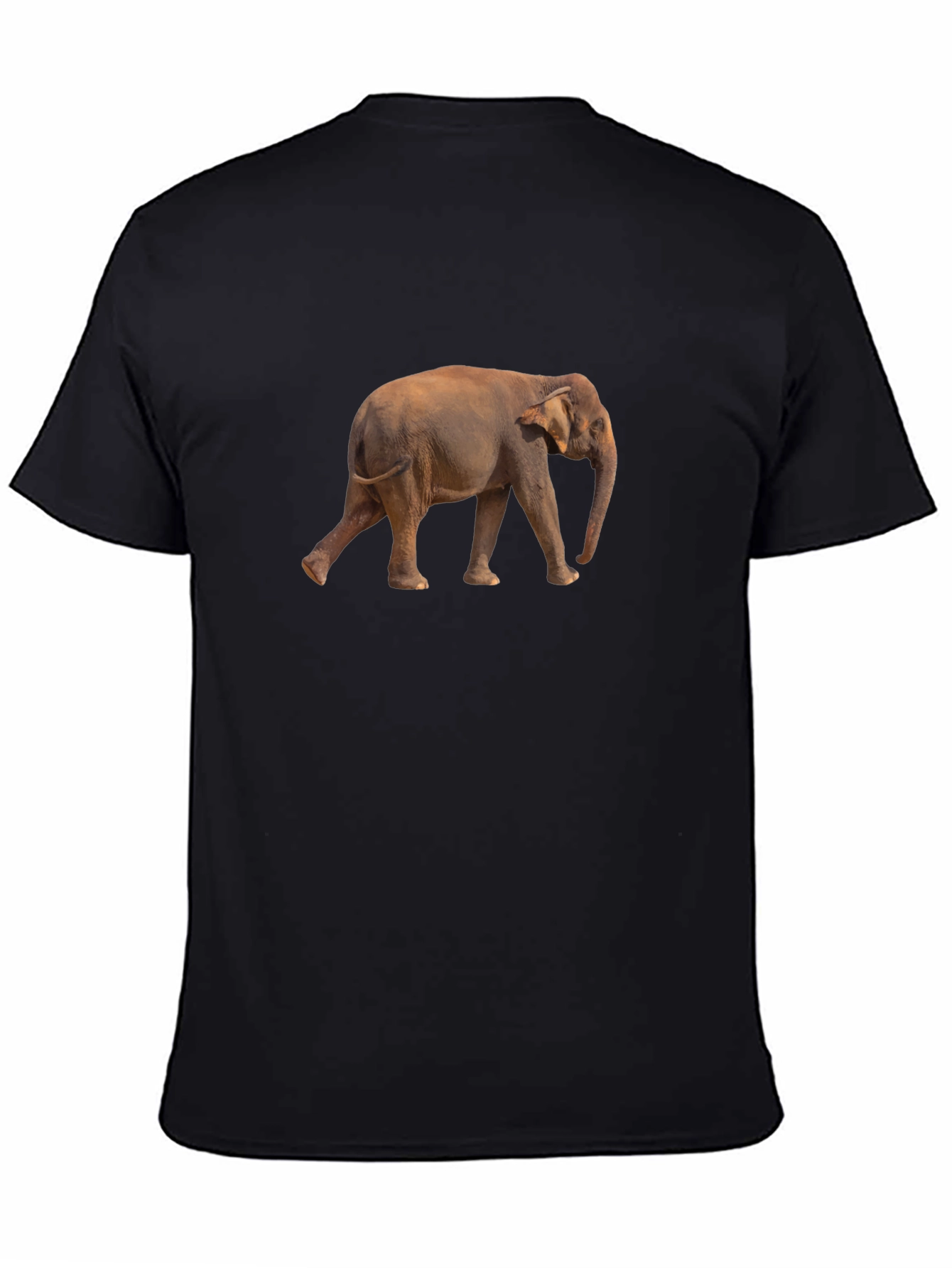 Mens Black Elephant Graphic Tee