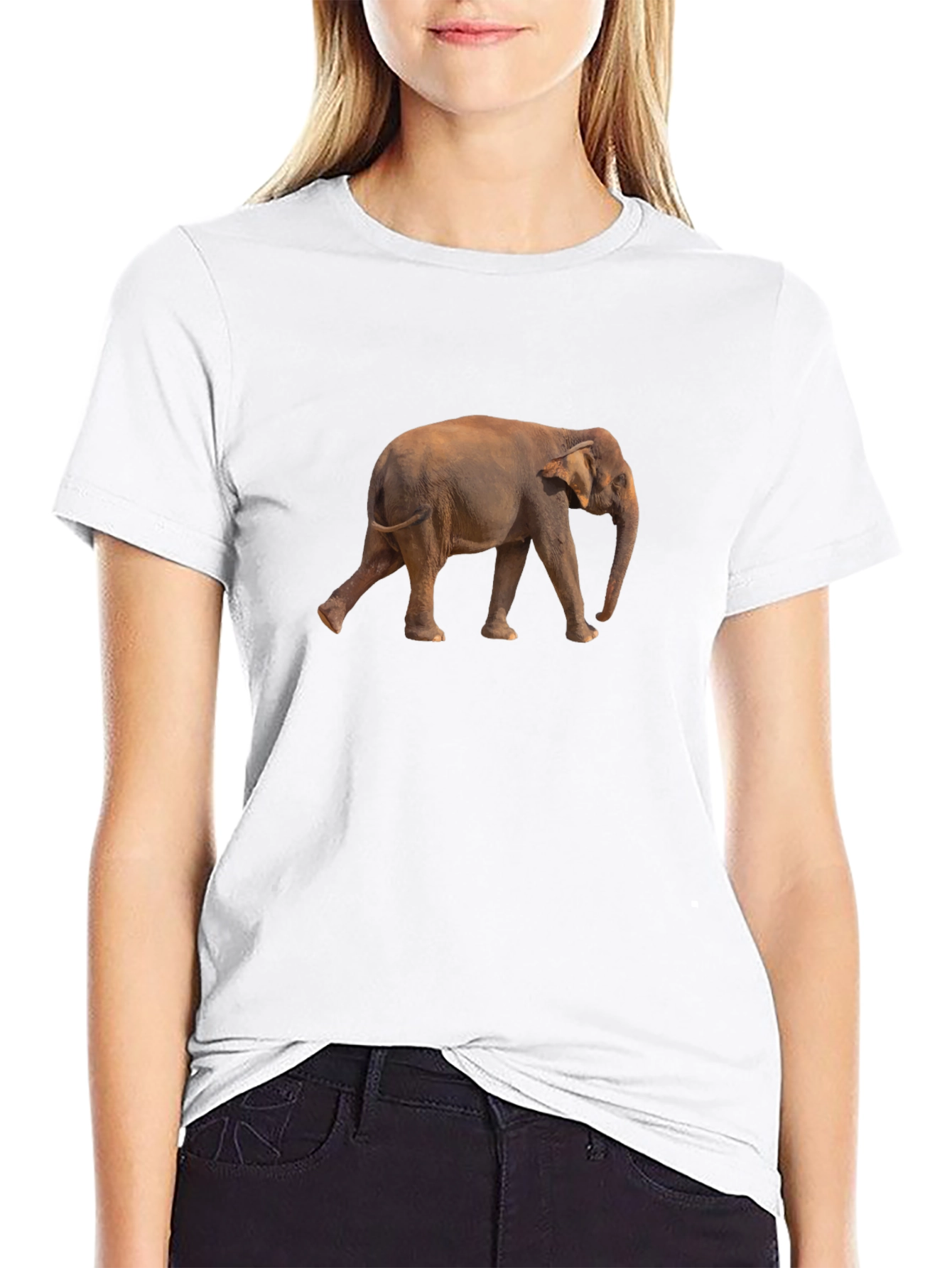 Mens Black Elephant Graphic Tee