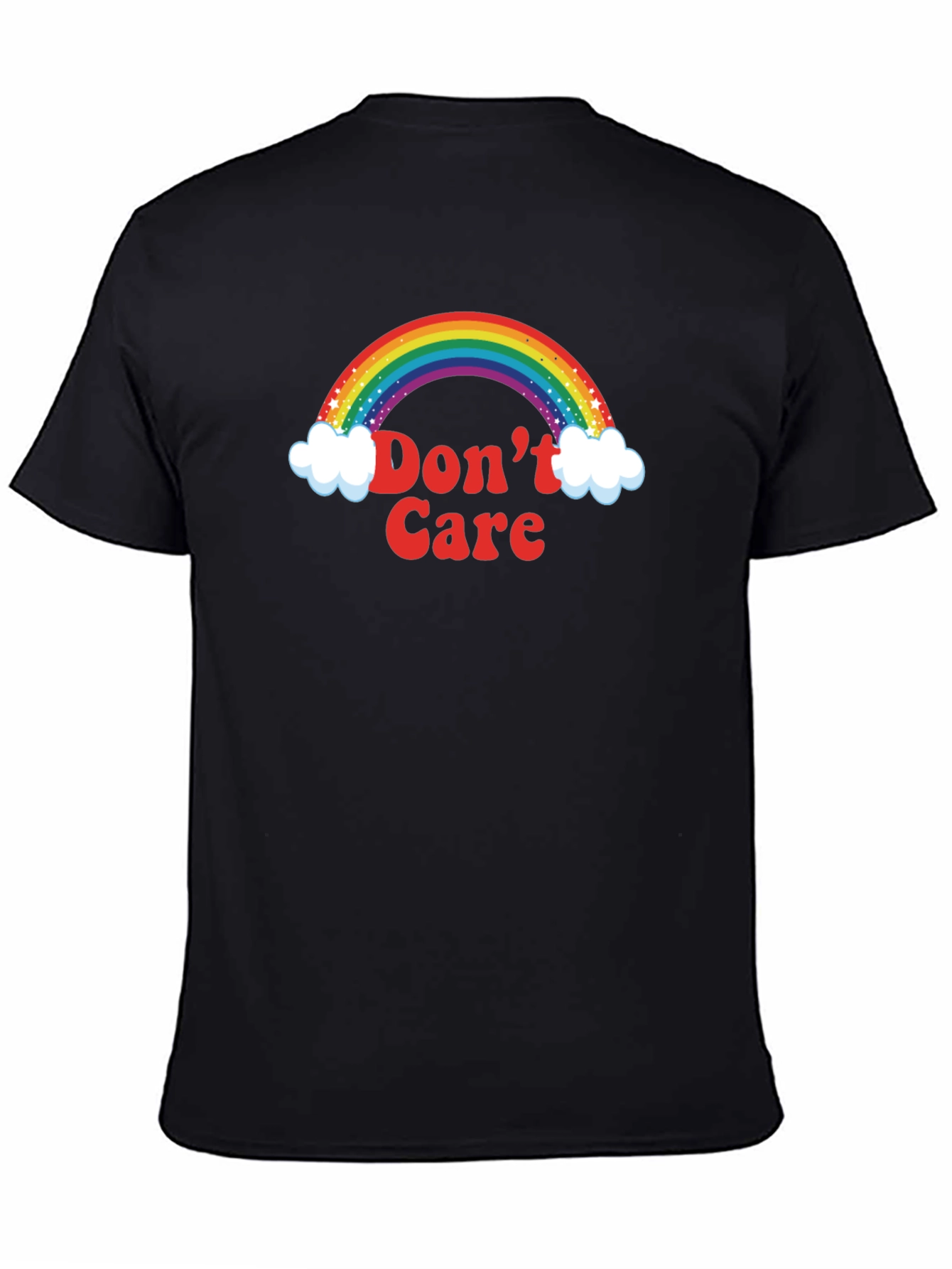 Dont Care Rainbow Graphic Tee